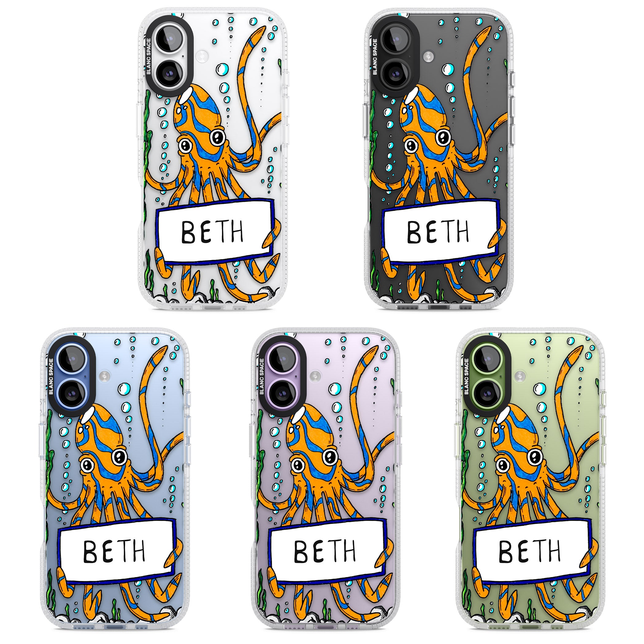 Personalised Octo iPhone 17 Impact Air Clear Phone Case APT Impact Protection