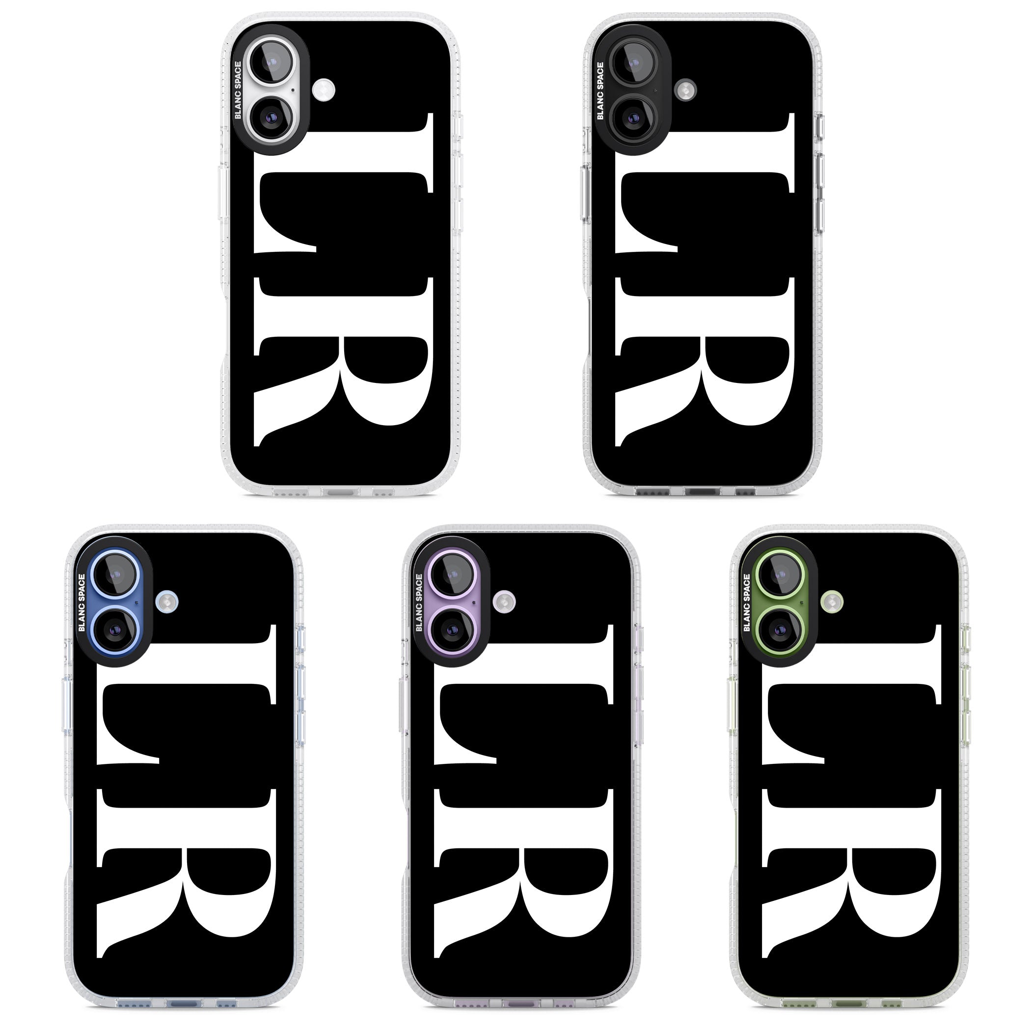 Personalised White & Black Letters iPhone 17 Impact Air Clear Phone Case APT Impact Protection