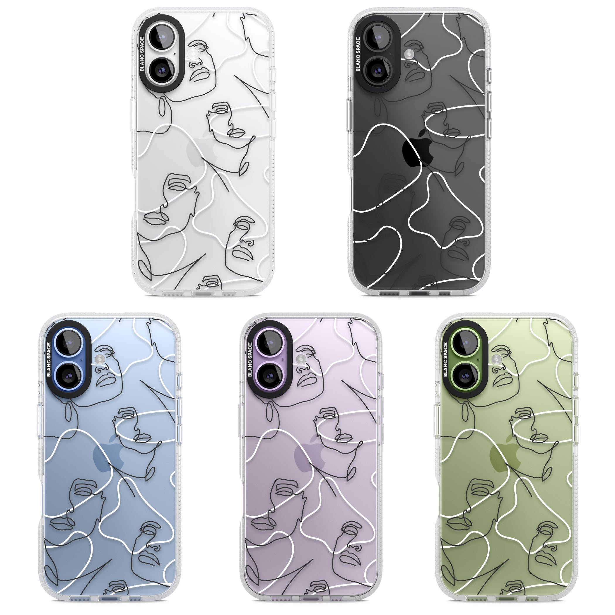 Personalised Abstract Faces iPhone 17 Impact Air Clear Phone Case APT Impact Protection