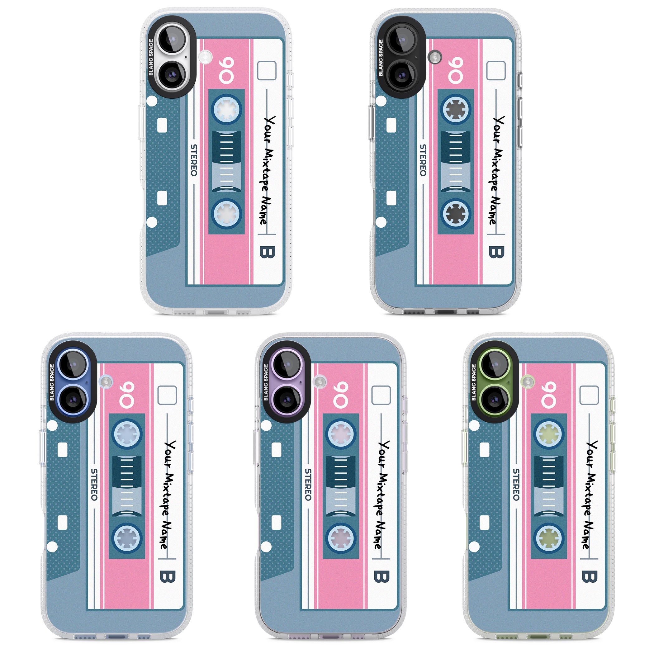 Personalised Retro Cassette Mixtape iPhone 17 Impact Air Clear Phone Case APT Impact Protection