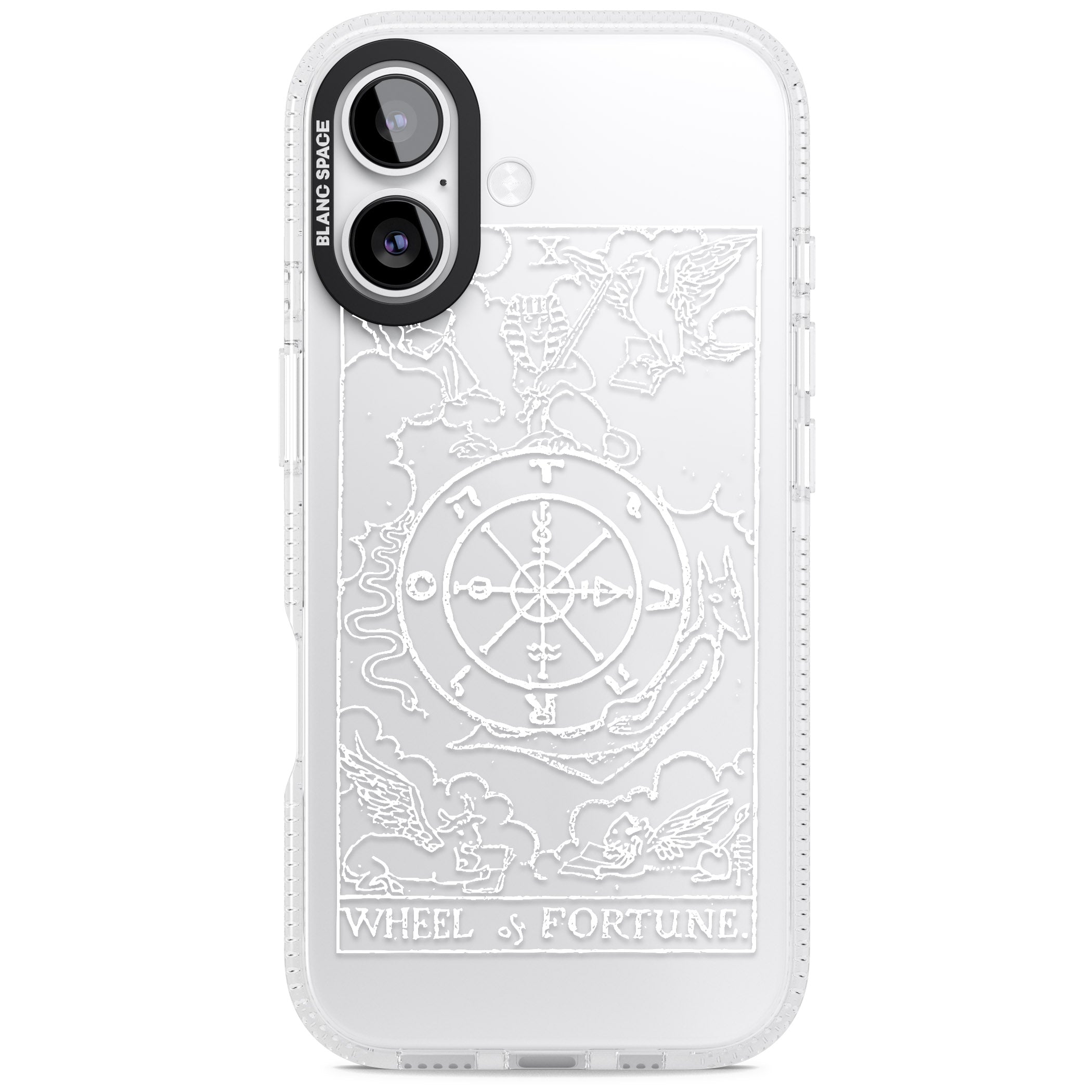 Personalised Wheel Of Fortune Tarot Card (White) iPhone 17 Impact Air Clear Phone Case