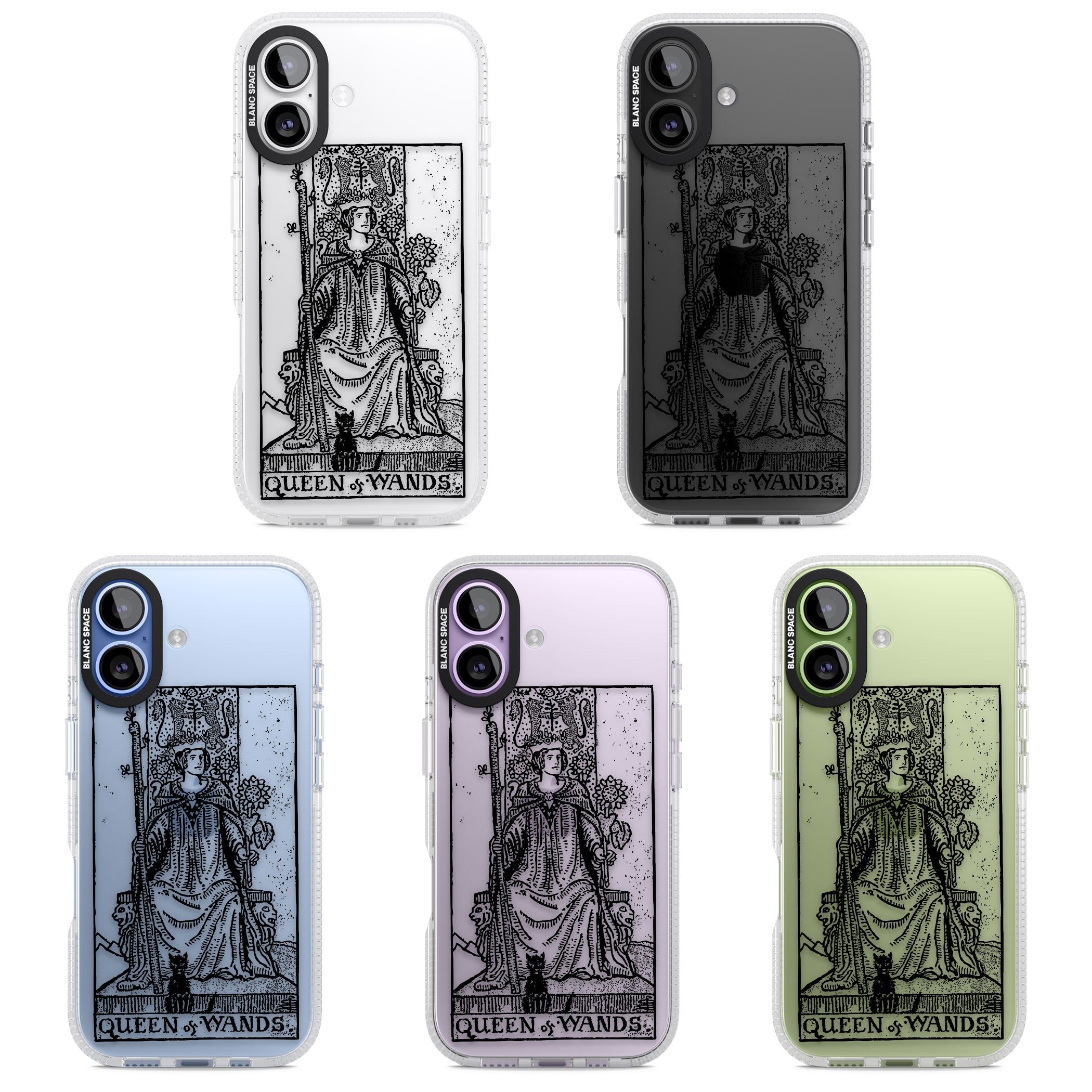 Personalised Queen Of Wands Tarot Card (Clear) iPhone 17 Impact Air Clear Phone Case APT Impact Protection
