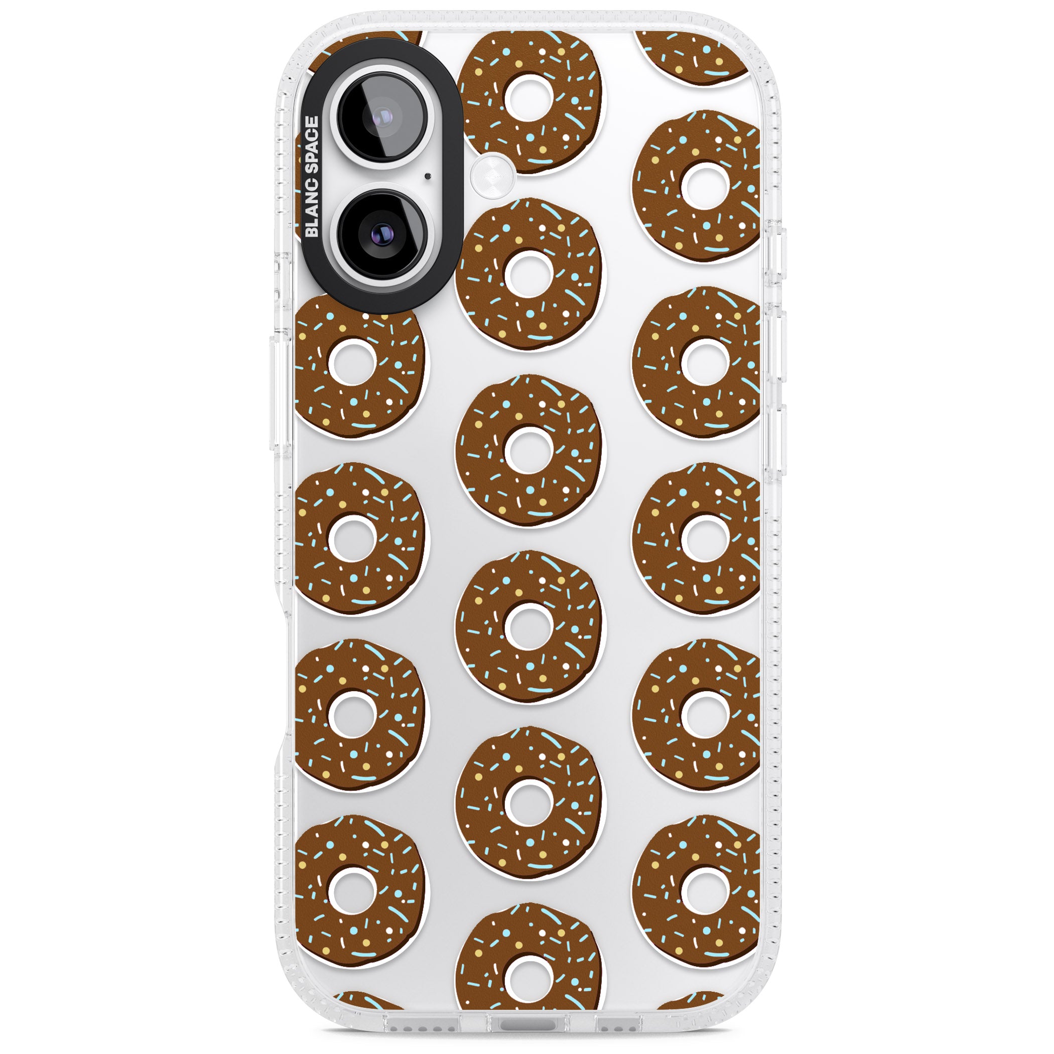 Chocolate Donut Pattern iPhone 17 Impact Air Clear Phone Case
