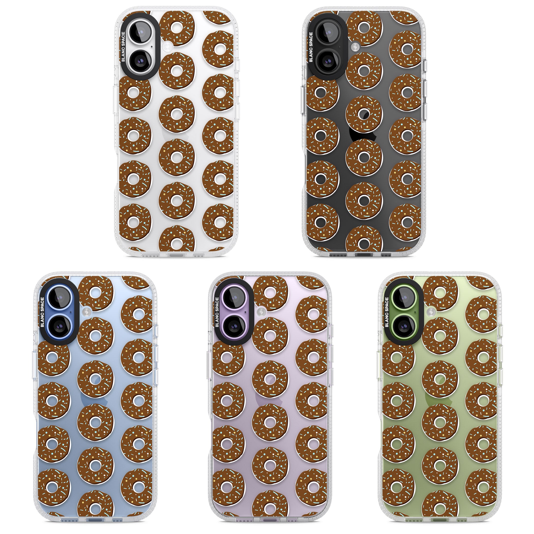 Chocolate Donut Pattern iPhone 17 Impact Air Clear Phone Case APT Impact Protection