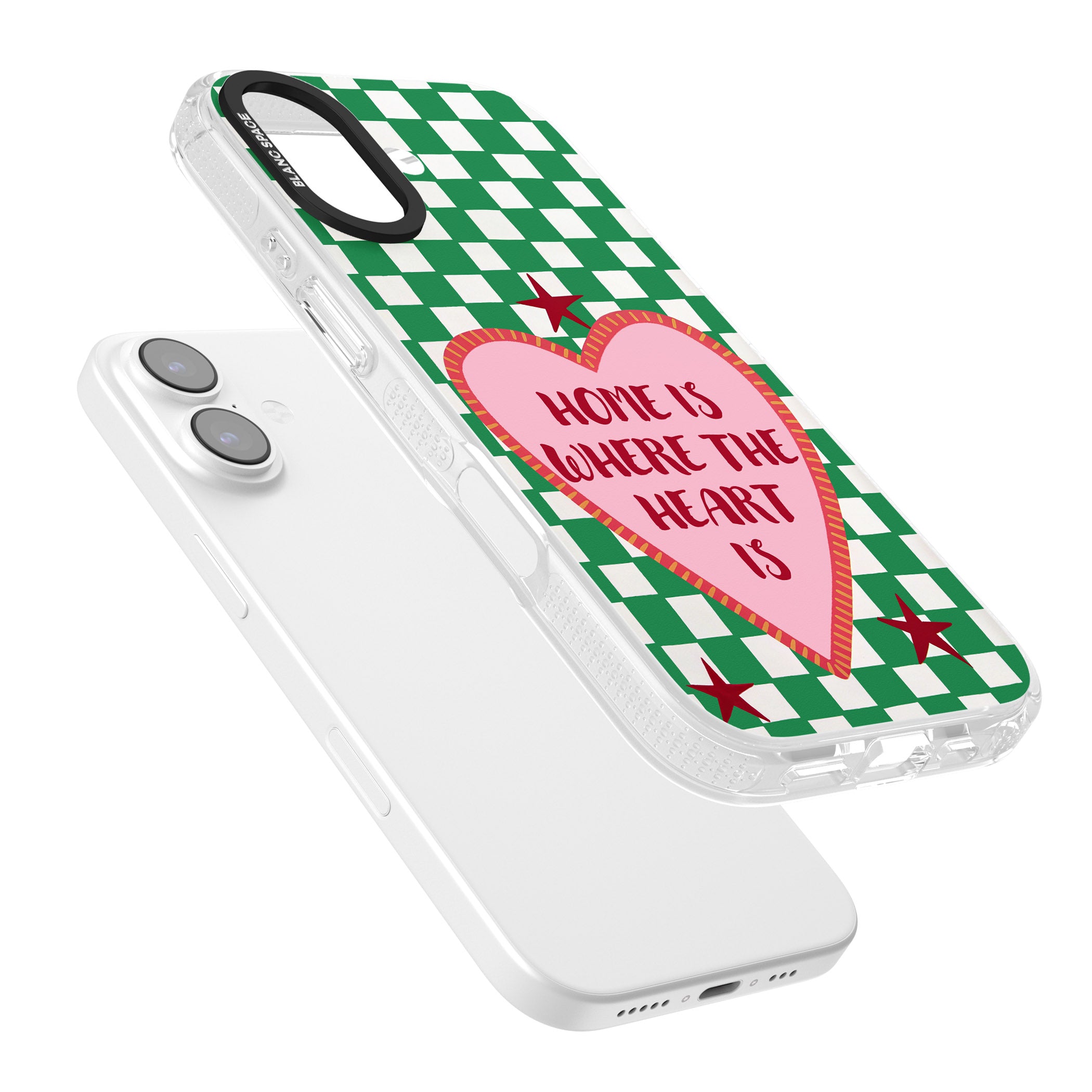 Home Is Where The Heart Is iPhone 17 Impact Air Clear Phone Case Colours