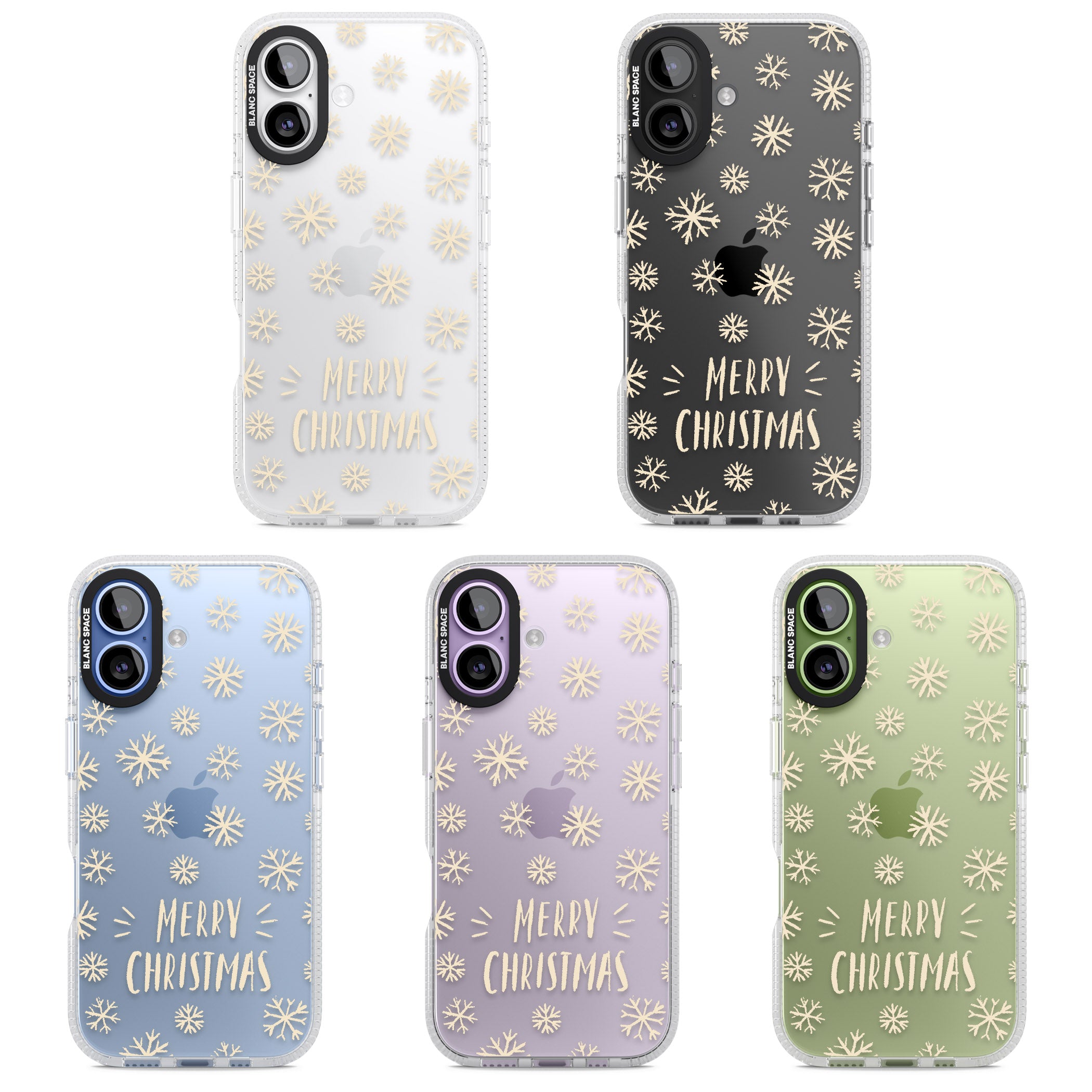 Christmas Snowflake Pattern iPhone 17 Impact Air Clear Phone Case APT Impact Protection