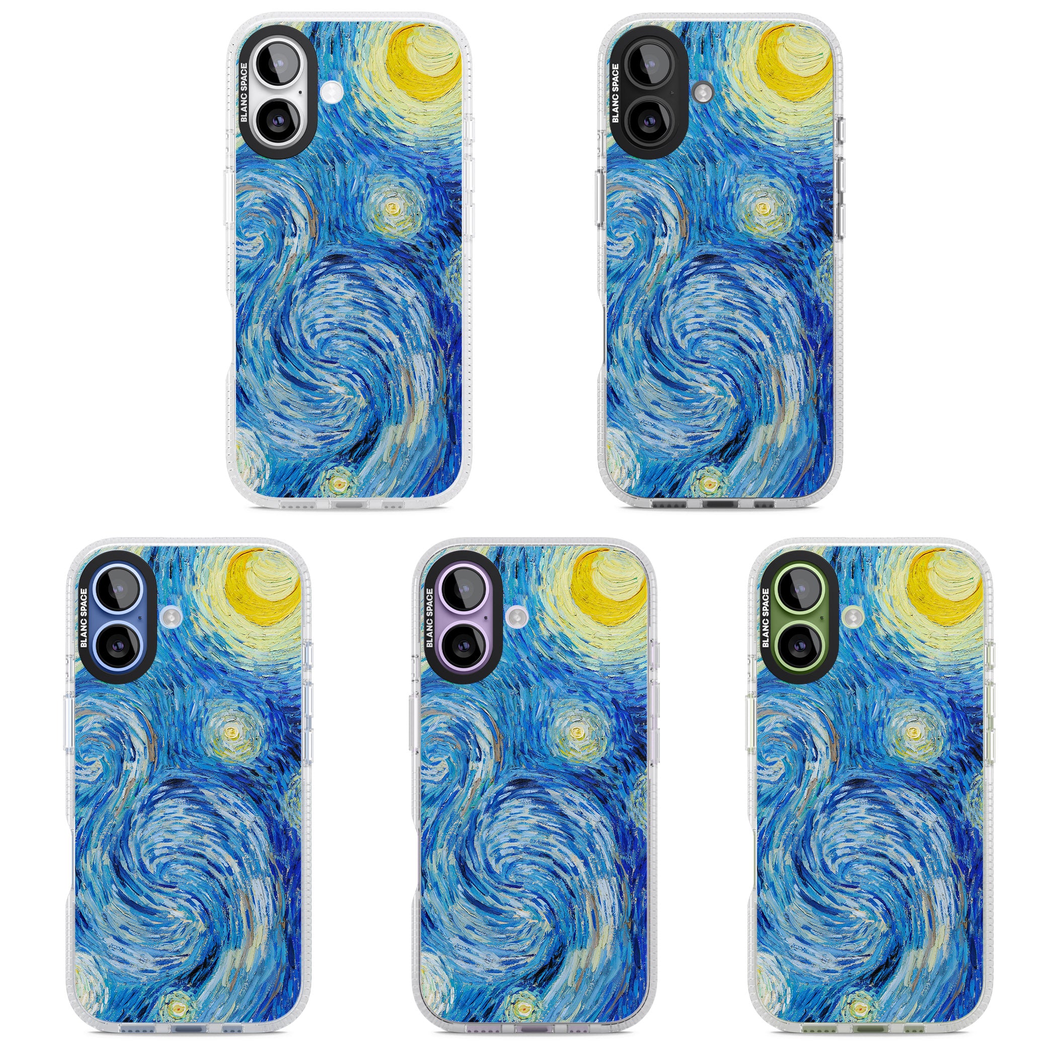 The Starry Night By Vincent Van Gogh iPhone 17 Impact Air Clear Phone Case APT Impact Protection