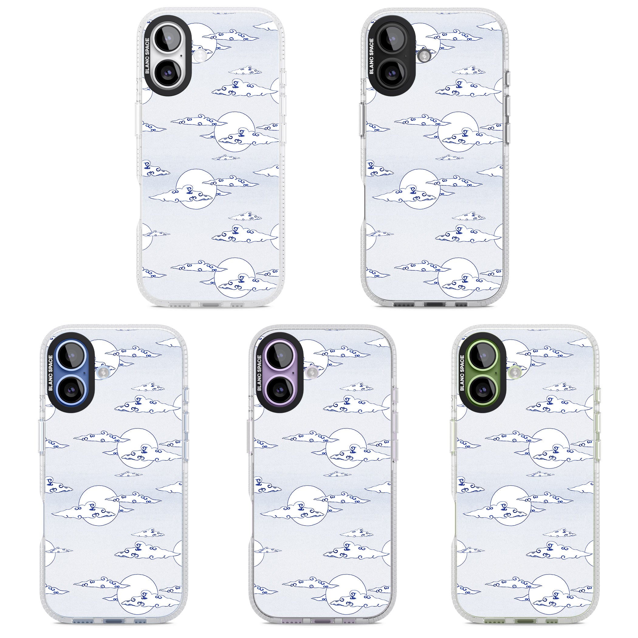 Moon & Clouds iPhone 17 Impact Air Clear Phone Case APT Impact Protection