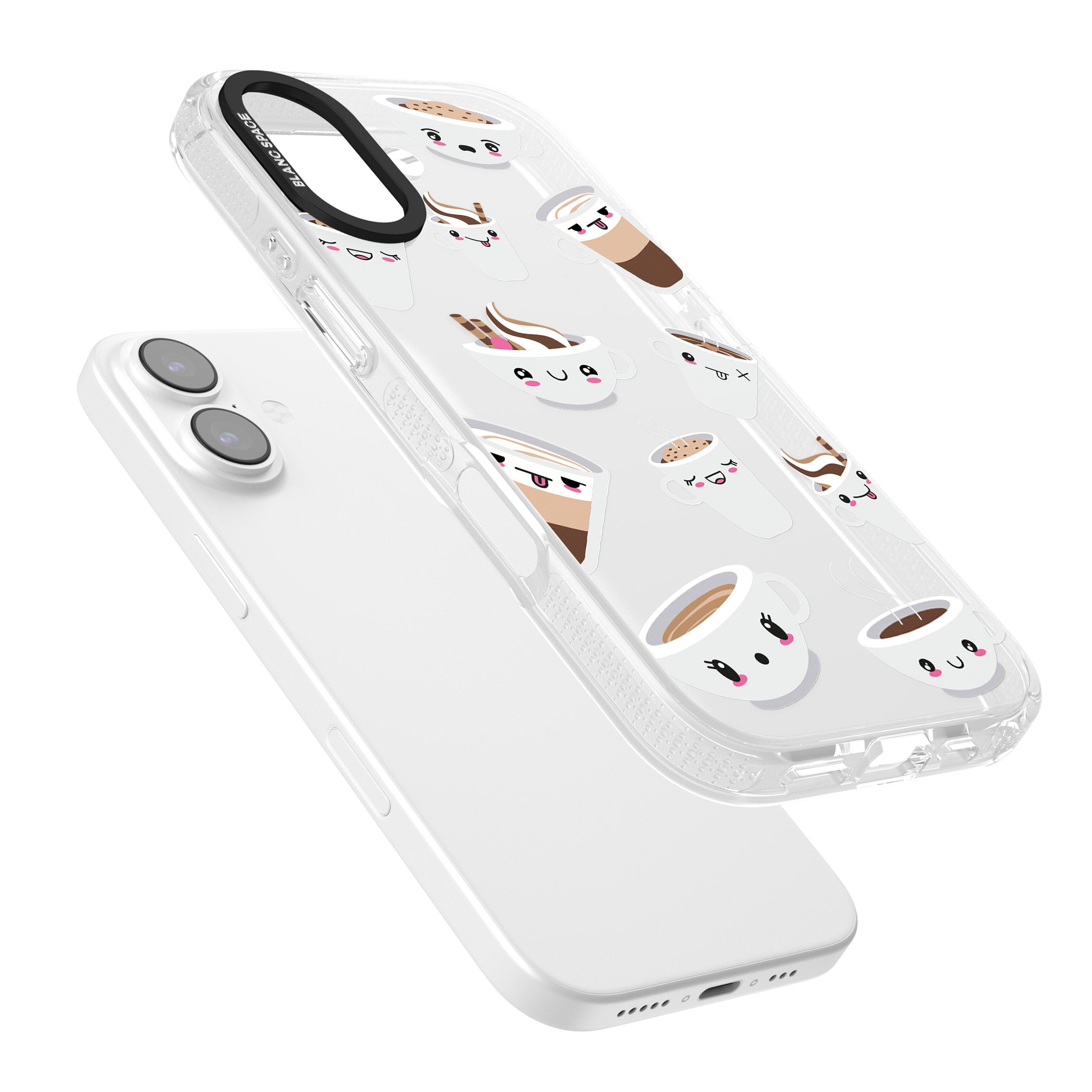 Coffee Faces iPhone 17 Impact Air Clear Phone Case Colours