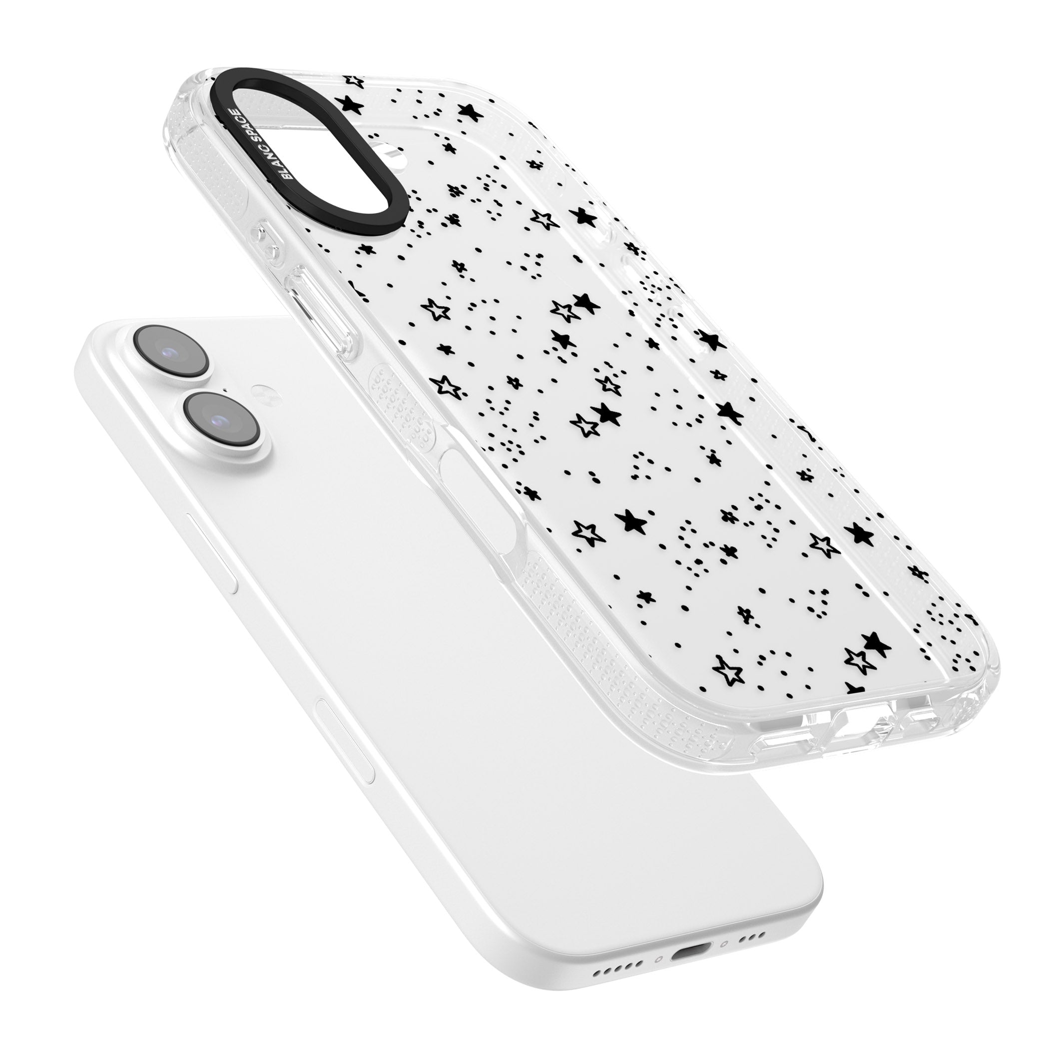 Black Star Speckle iPhone 17 Impact Air Clear Phone Case Colours