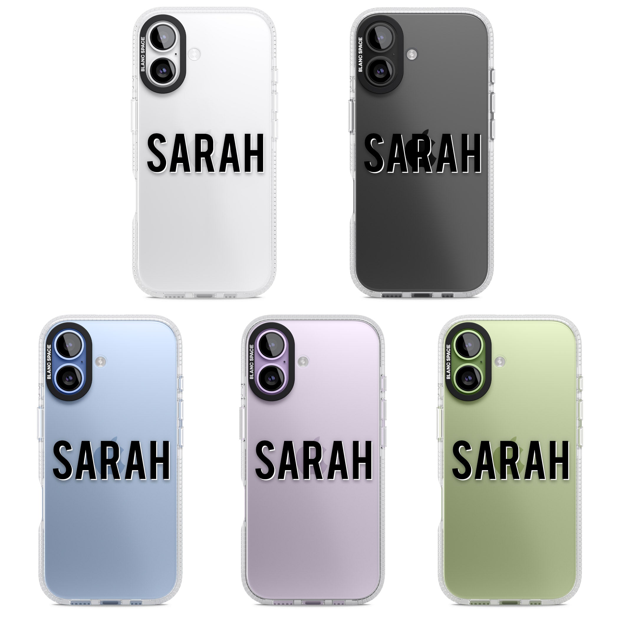 Personalised Clear Name iPhone 17 Impact Air Clear Phone Case APT Impact Protection