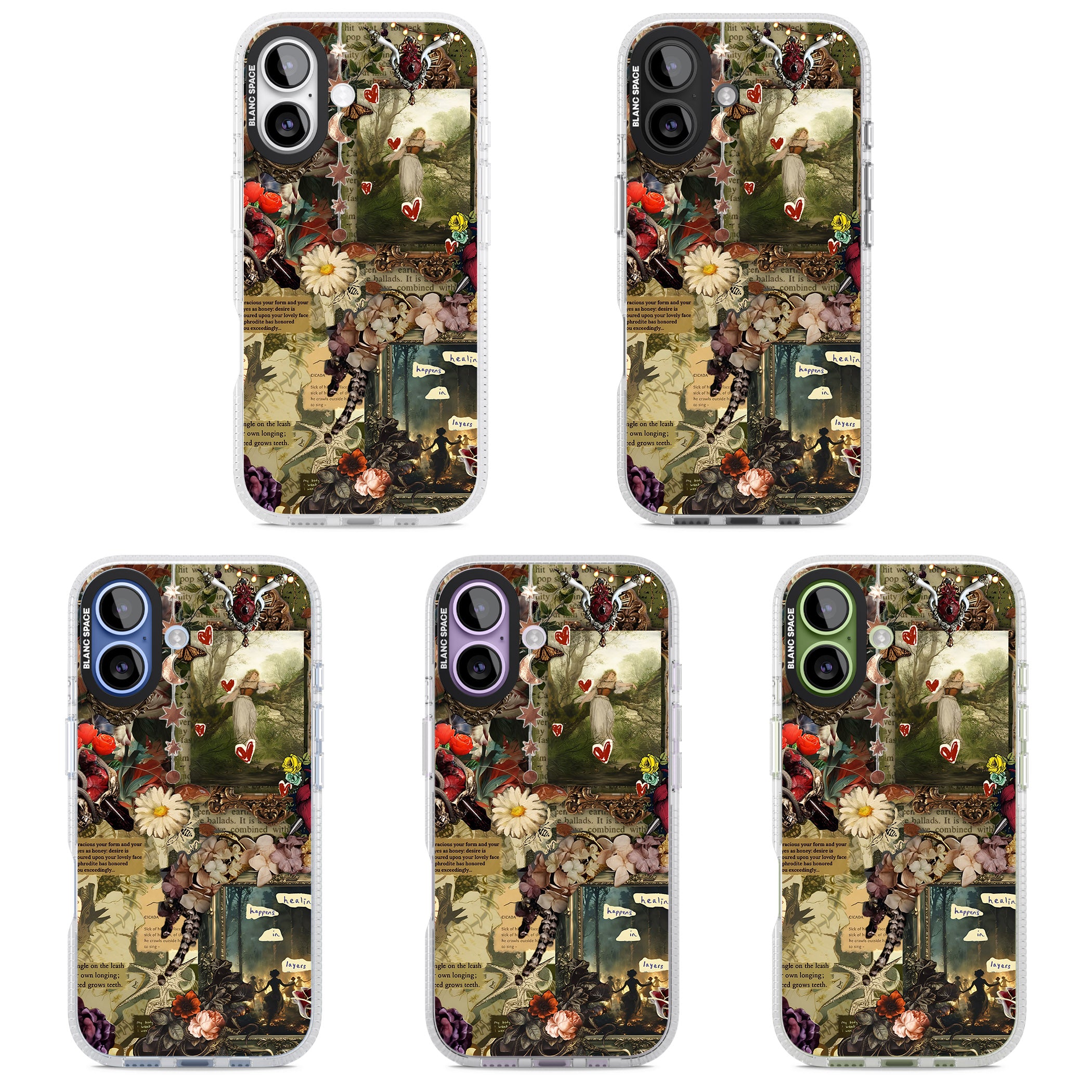Textbook Romance Collage iPhone 17 Impact Air Clear Phone Case APT Impact Protection