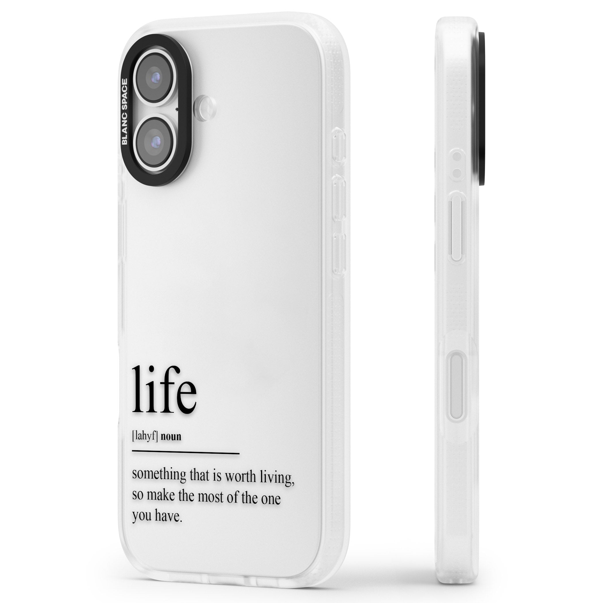 Life iPhone 17 Impact Air Clear Phone Case Side Profile