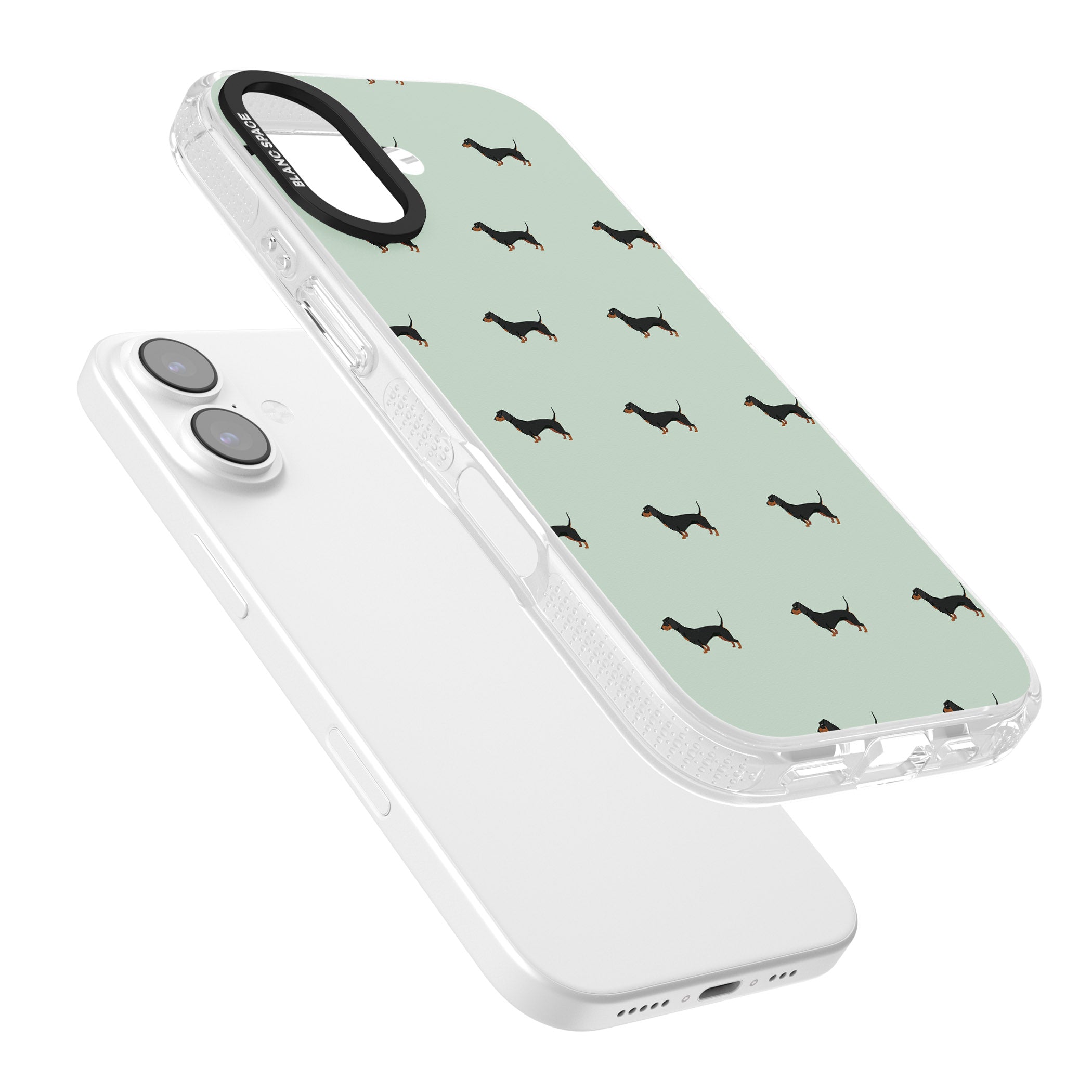 Dachshund Dog Pattern iPhone 17 Impact Air Clear Phone Case Colours