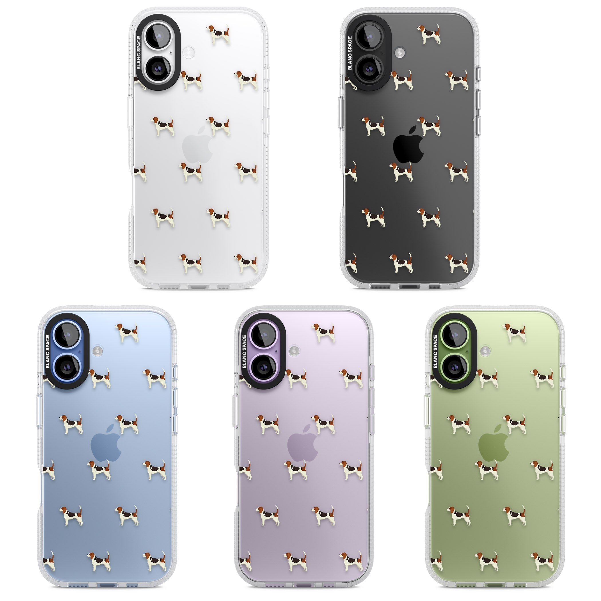 Beagle Dog Pattern iPhone 17 Impact Air Clear Phone Case APT Impact Protection
