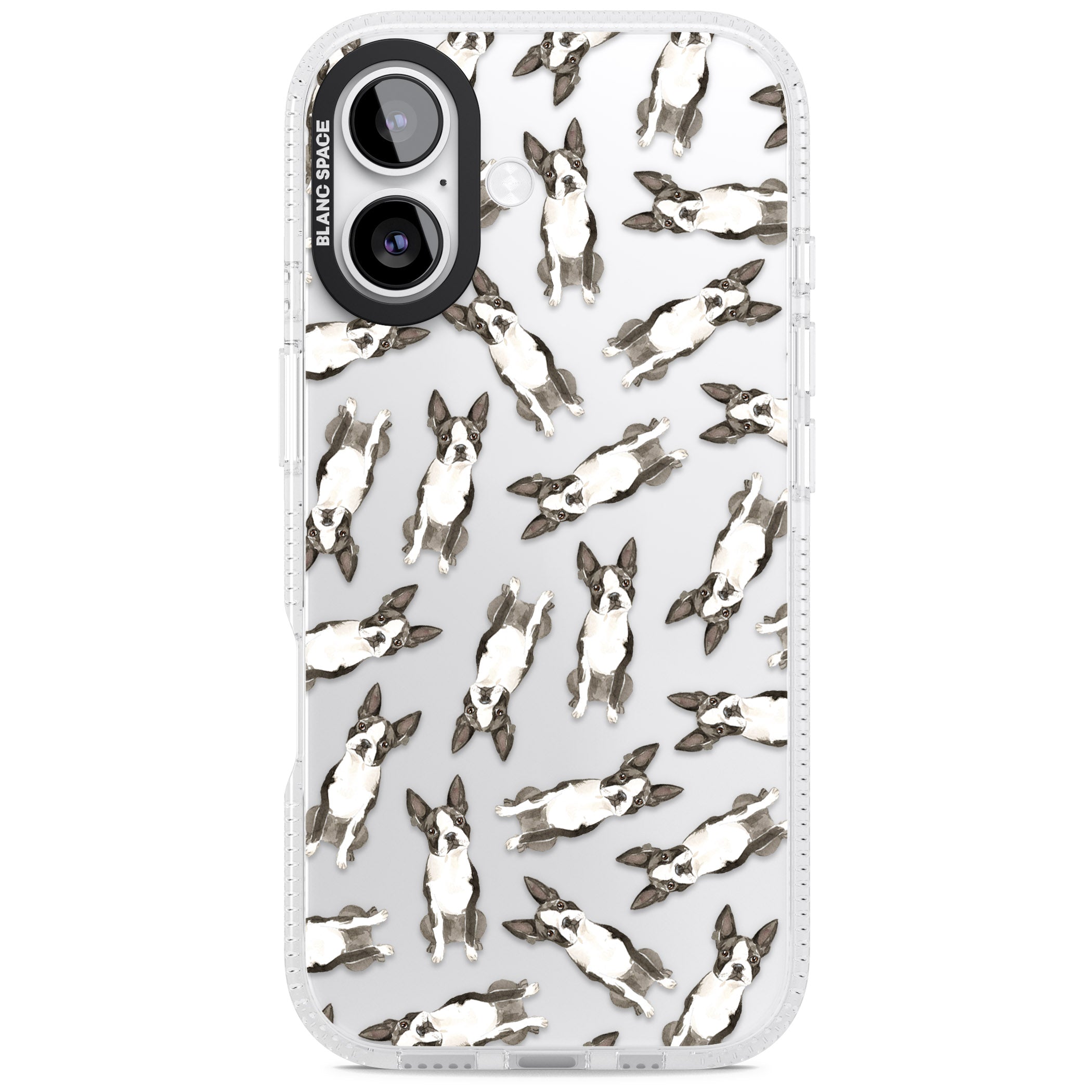 Boston Terrier Watercolour iPhone 17 Impact Air Clear Phone Case