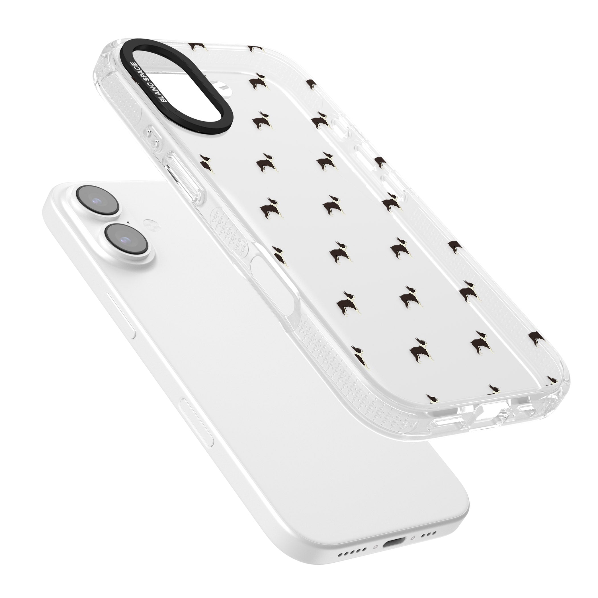 Boston Terrier Pattern iPhone 17 Impact Air Clear Phone Case Colours