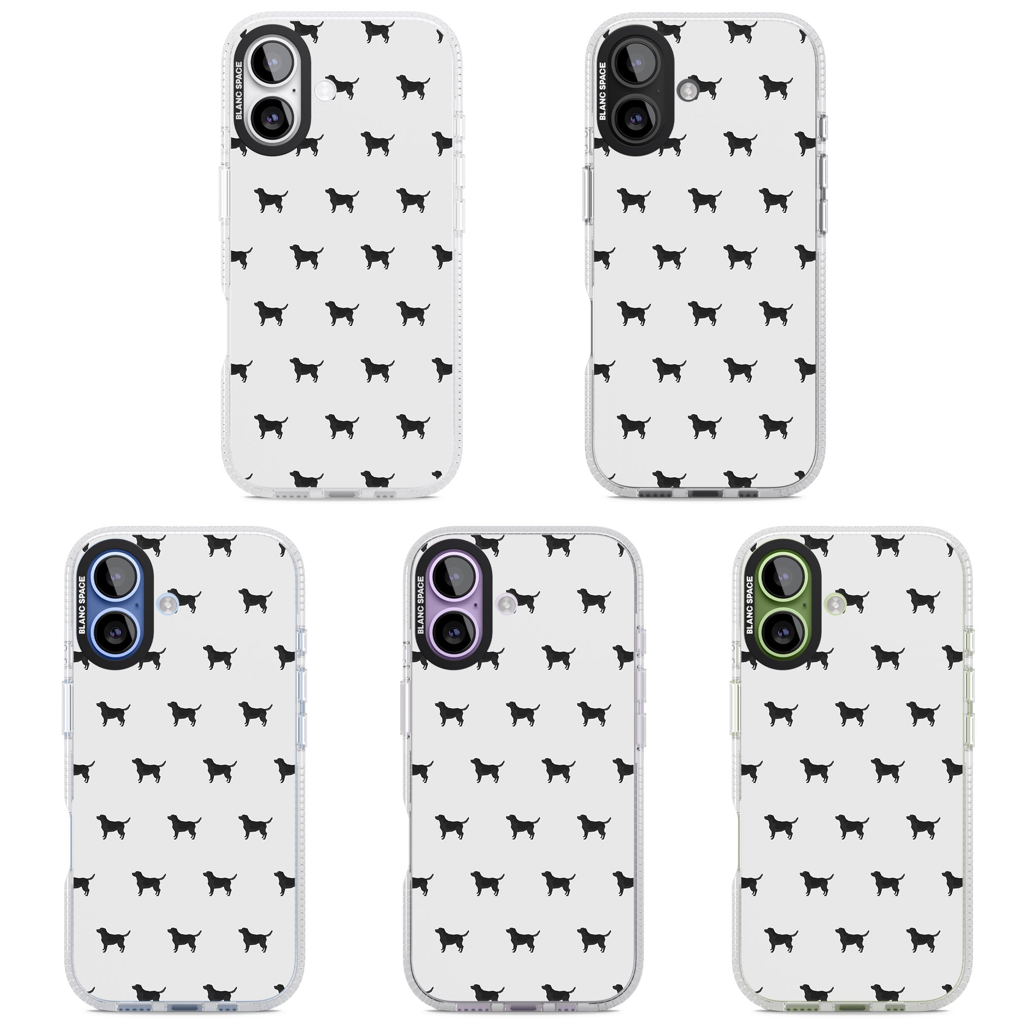 Black Labrador Spot Pattern iPhone 17 Impact Air Clear Phone Case APT Impact Protection