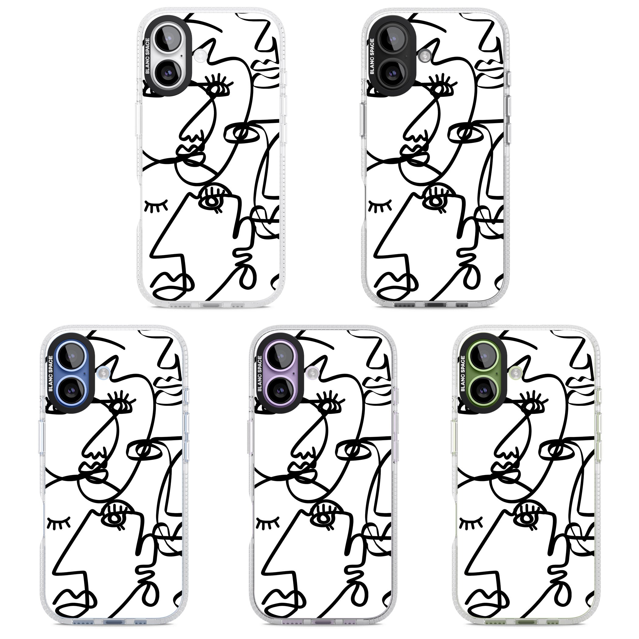 Abstract Line Art Black White iPhone 17 Impact Air Clear Phone Case APT Impact Protection
