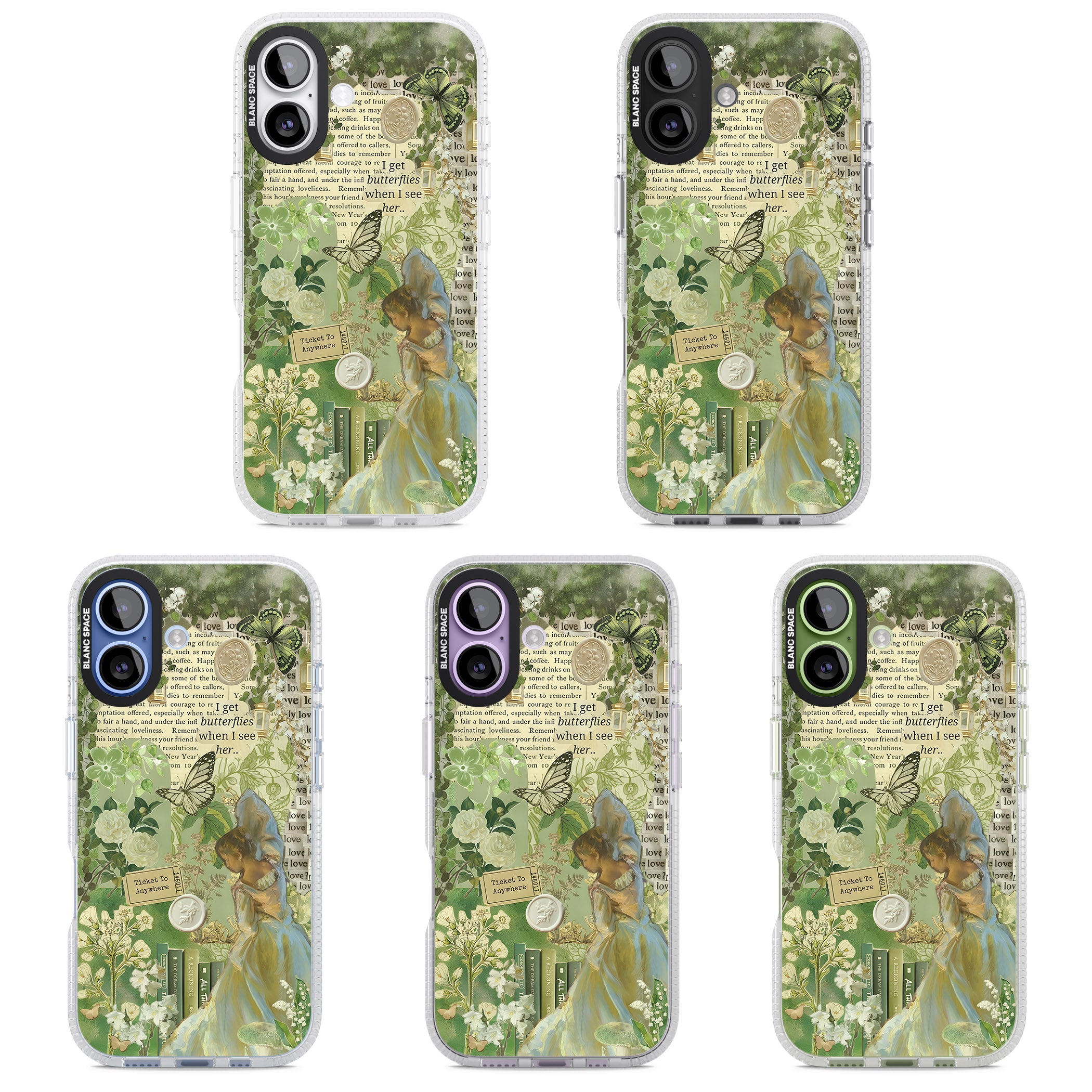 Vintage Green Fairy iPhone 17 Impact Air Clear Phone Case APT Impact Protection