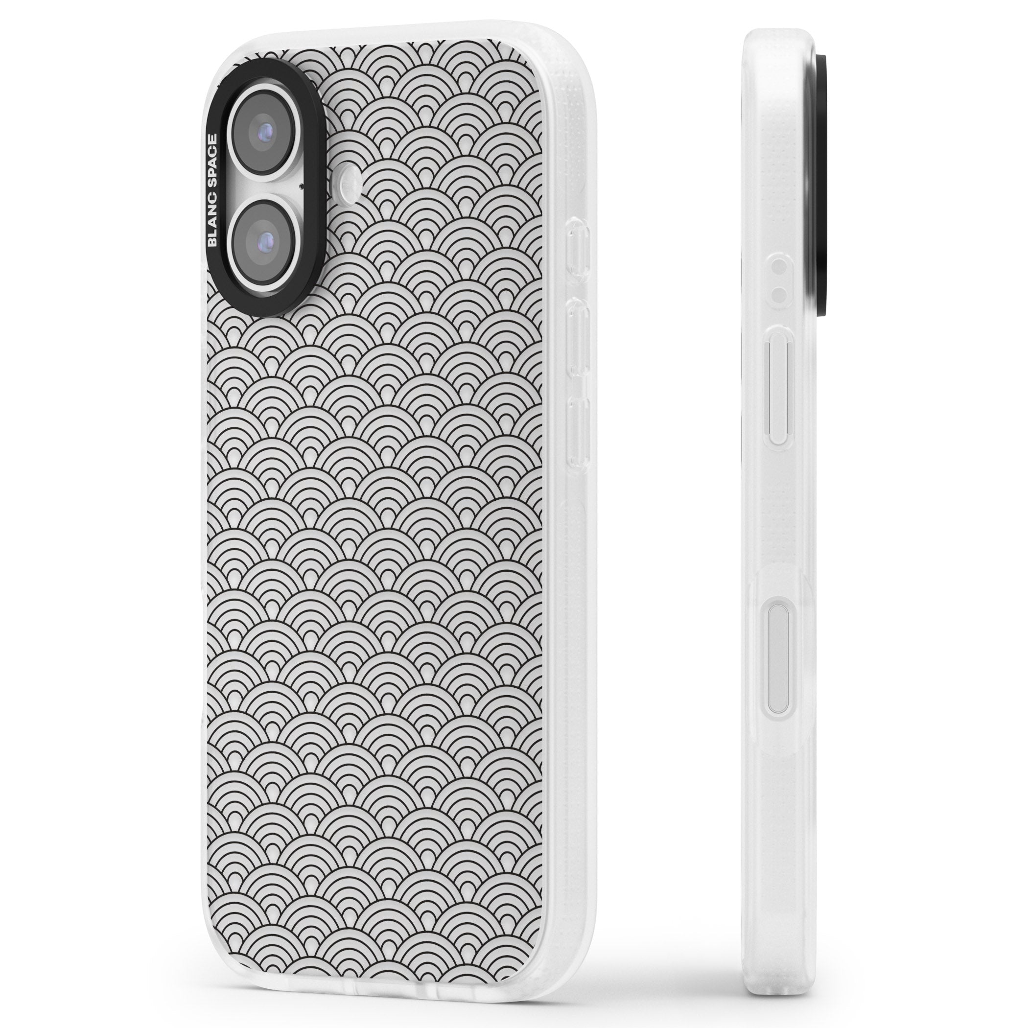 Scalloped Waves iPhone 17 Impact Air Clear Phone Case Side Profile