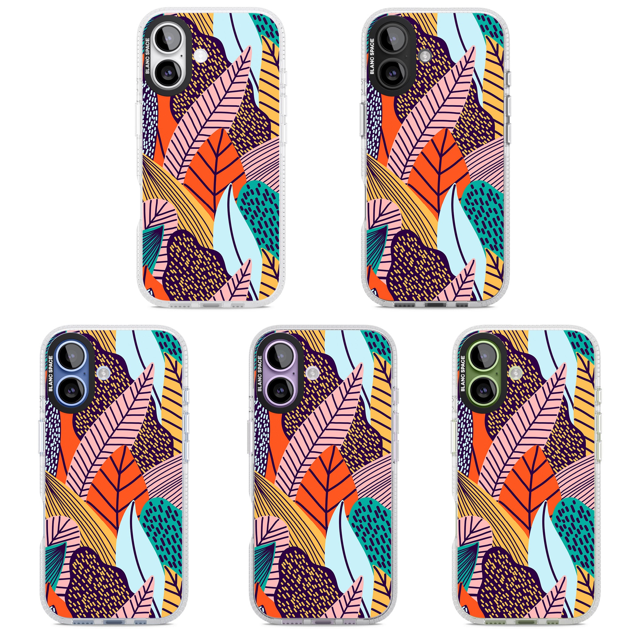 Abstract Leaves iPhone 17 Impact Air Clear Phone Case APT Impact Protection