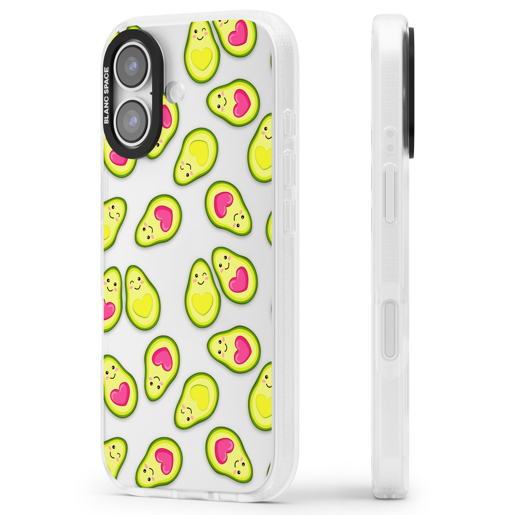 Avocado Love iPhone 17 Impact Air Clear Phone Case Side Profile