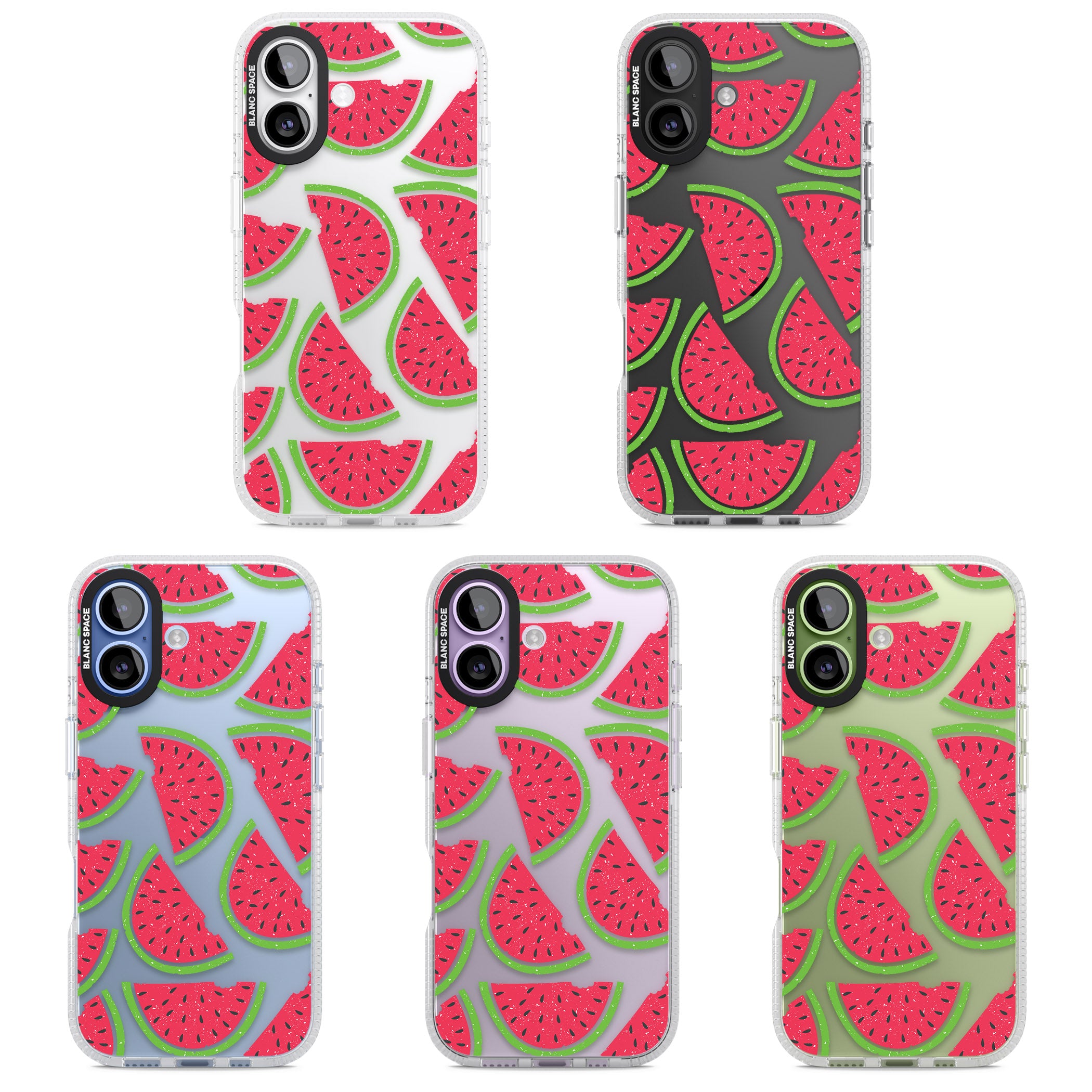 Watermelon Pattern iPhone 17 Impact Air Clear Phone Case APT Impact Protection