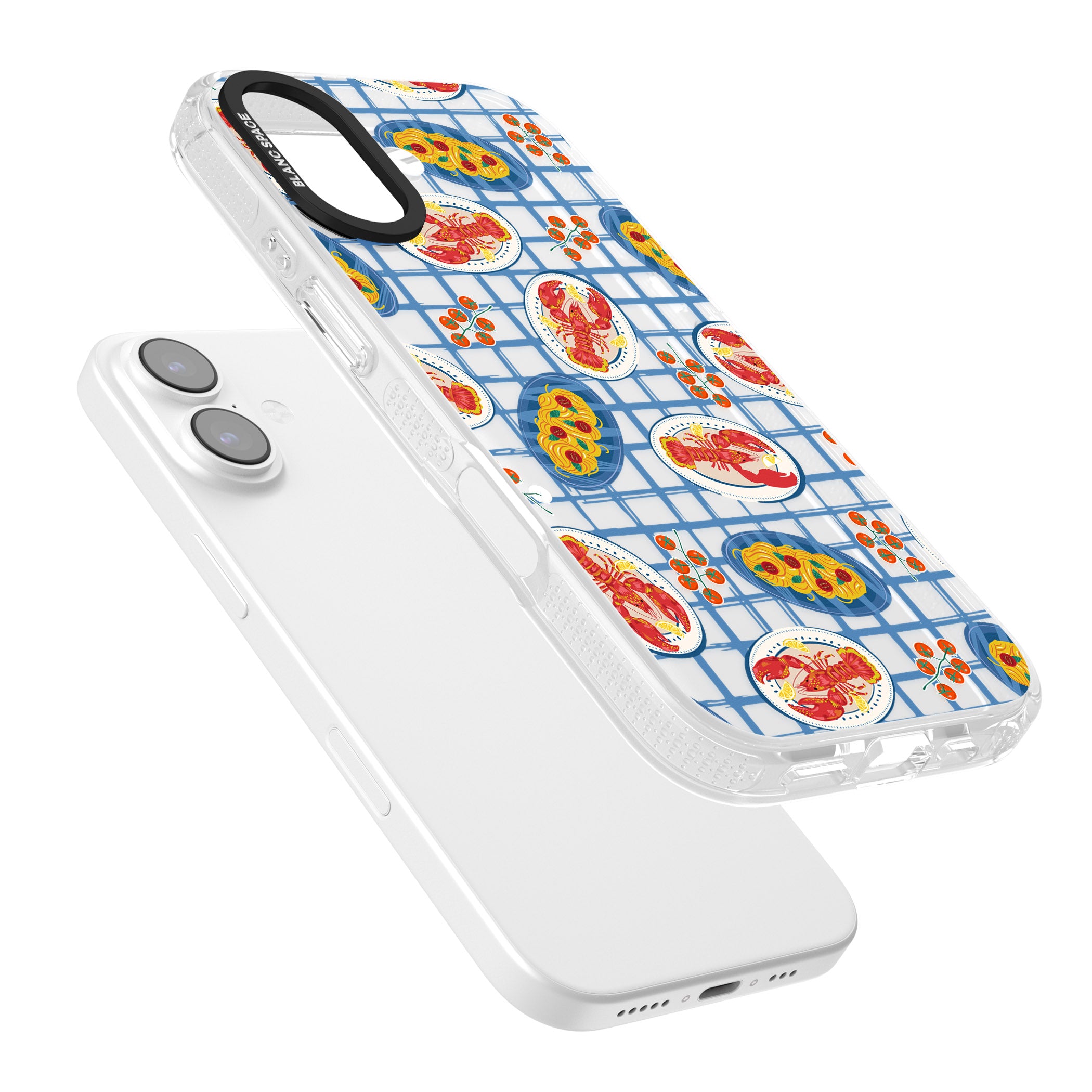Lobster & Pasta Picnic iPhone 17 Impact Air Clear Phone Case Colours
