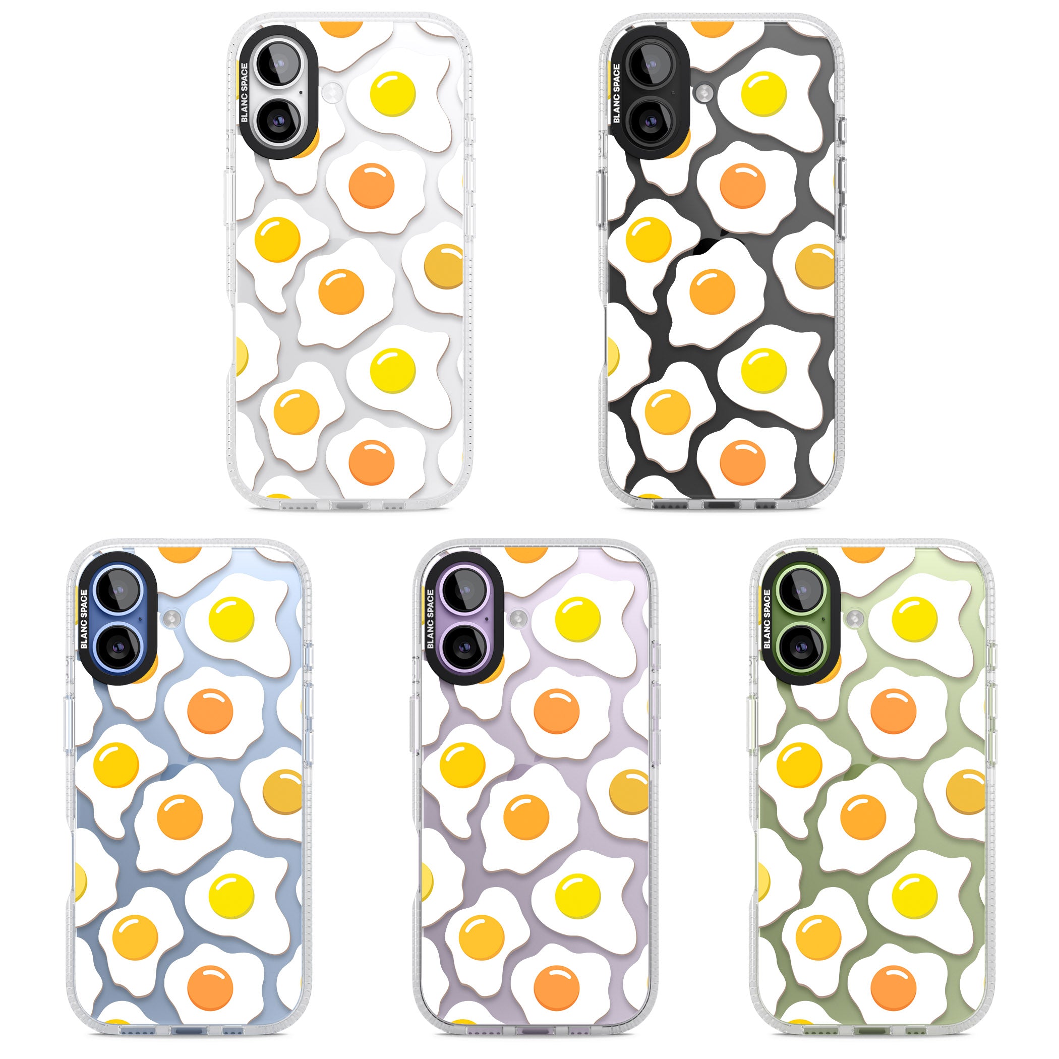 Fried Egg Pattern iPhone 17 Impact Air Clear Phone Case APT Impact Protection
