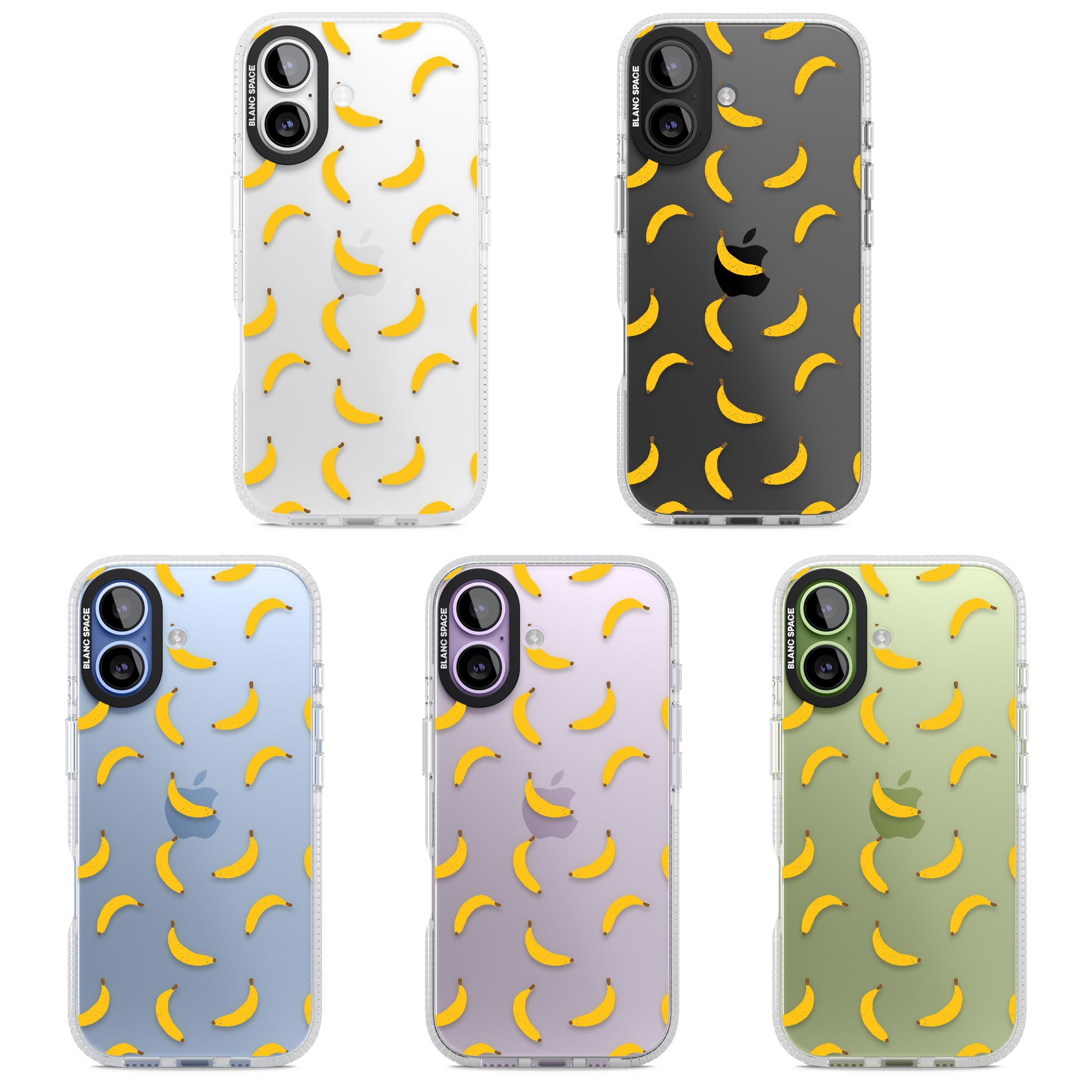 Banana Pattern iPhone 17 Impact Air Clear Phone Case APT Impact Protection