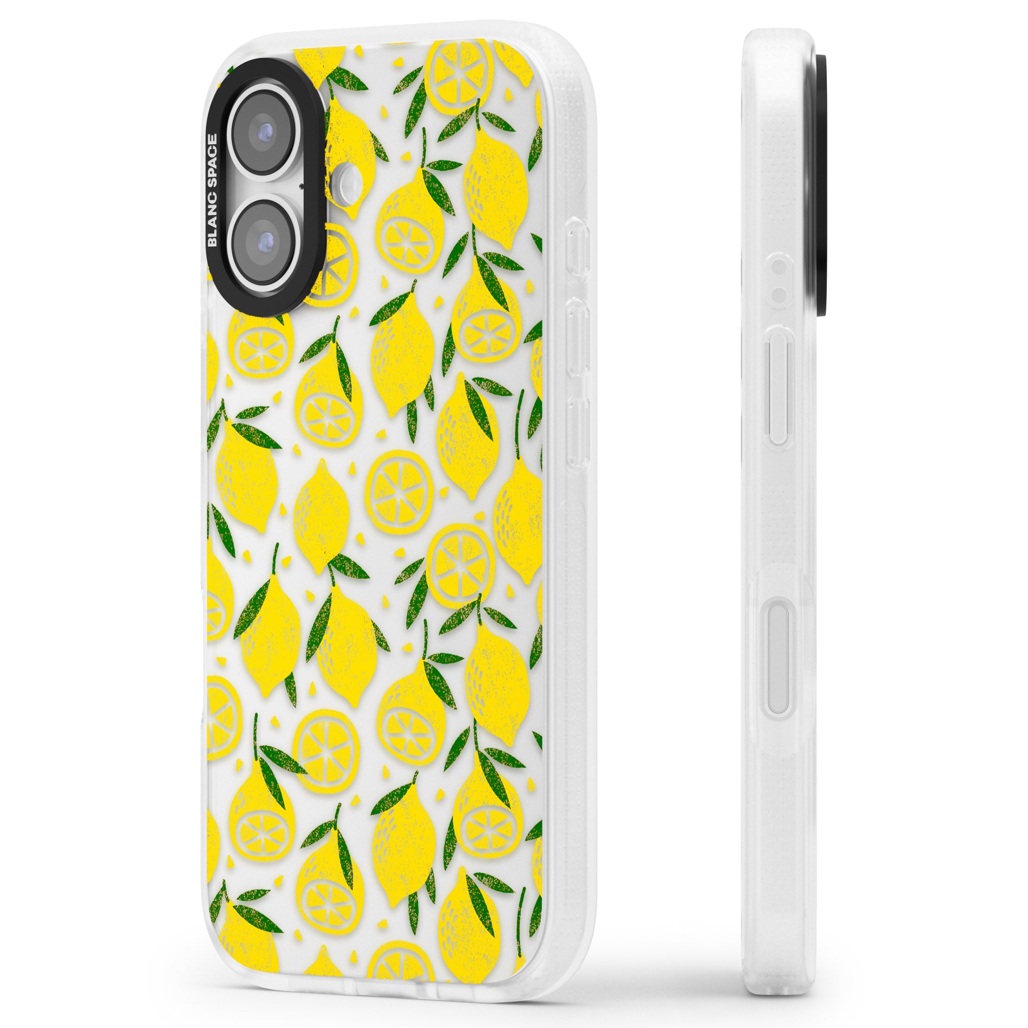 Lemon Delight iPhone 17 Impact Air Clear Phone Case Side Profile