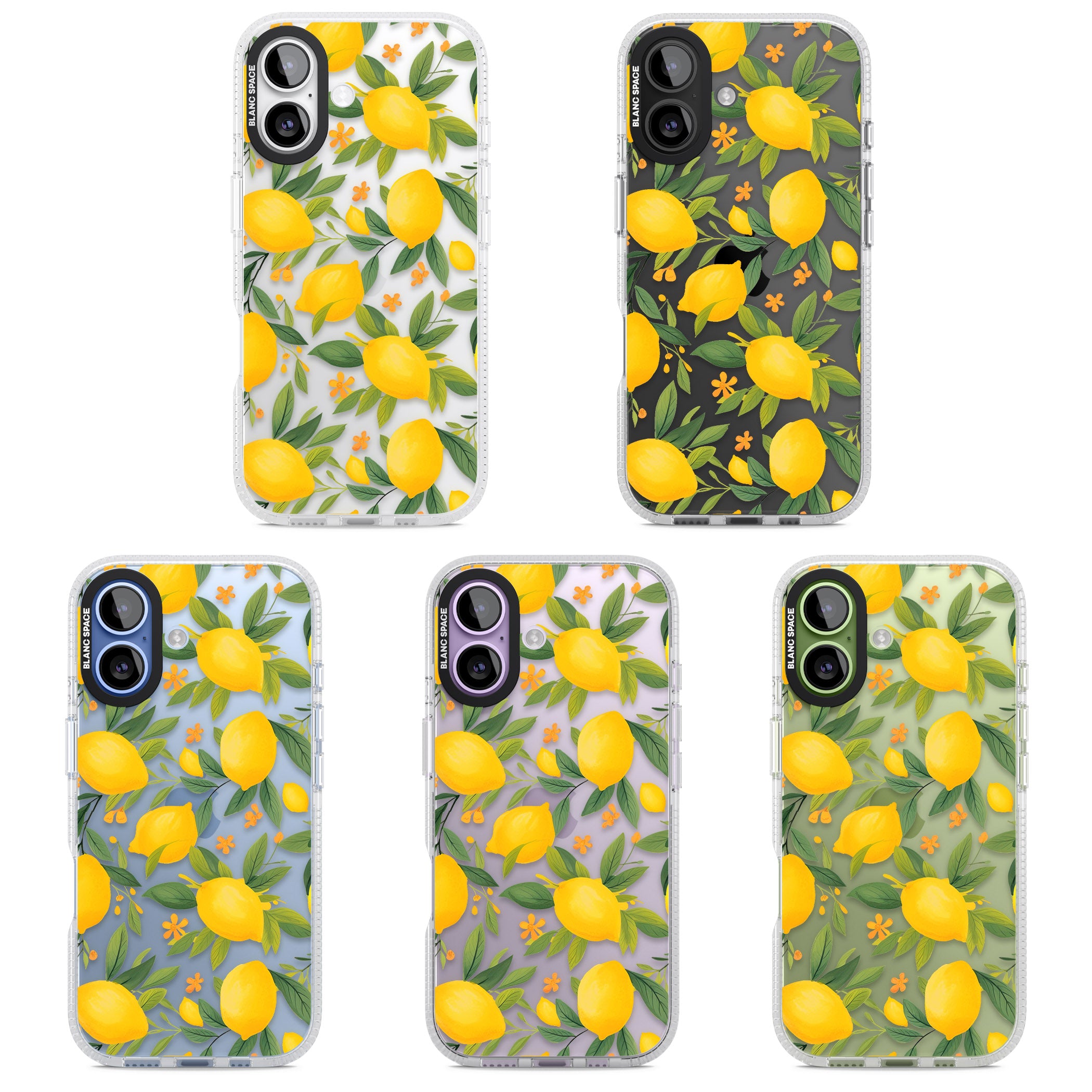 Lemon Pattern iPhone 17 Impact Air Clear Phone Case APT Impact Protection