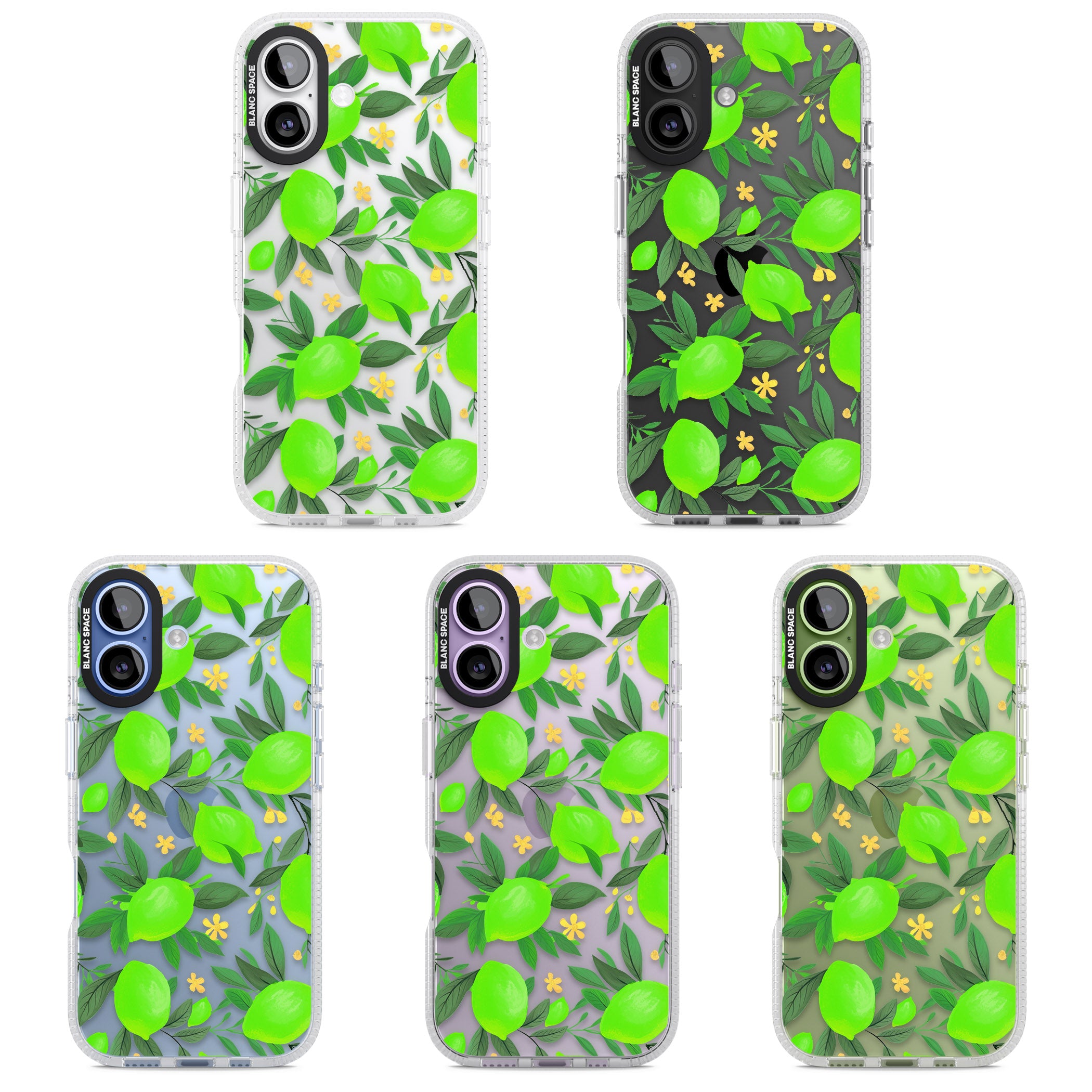 Lime Pattern iPhone 17 Impact Air Clear Phone Case APT Impact Protection