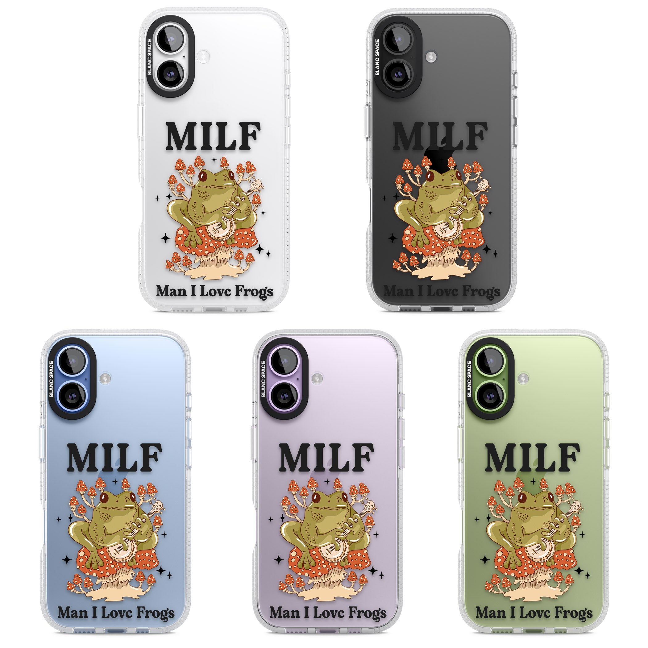 Man I Love Frogs iPhone 17 Impact Air Clear Phone Case APT Impact Protection