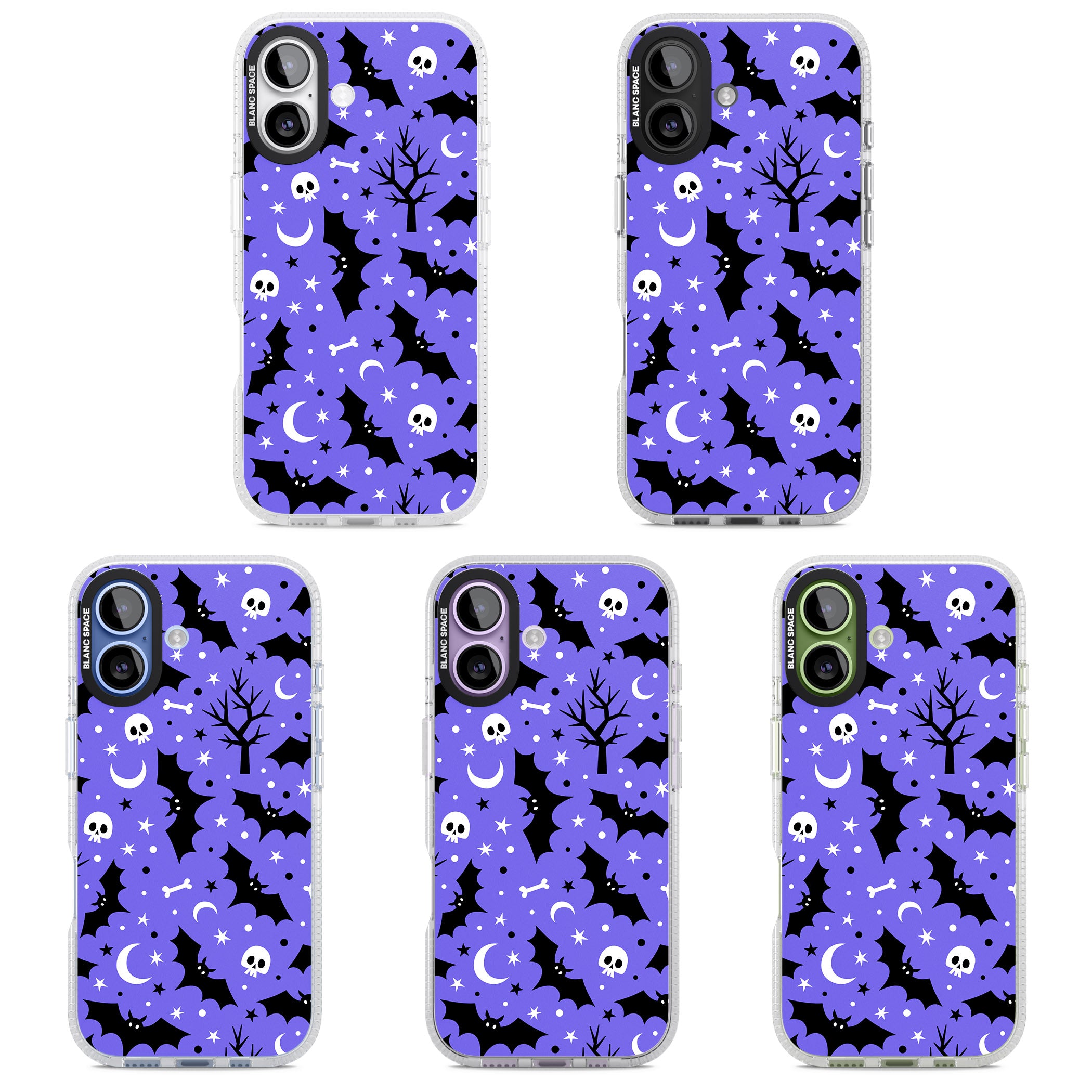 Bats N' Bones Pattern iPhone 17 Impact Air Clear Phone Case APT Impact Protection