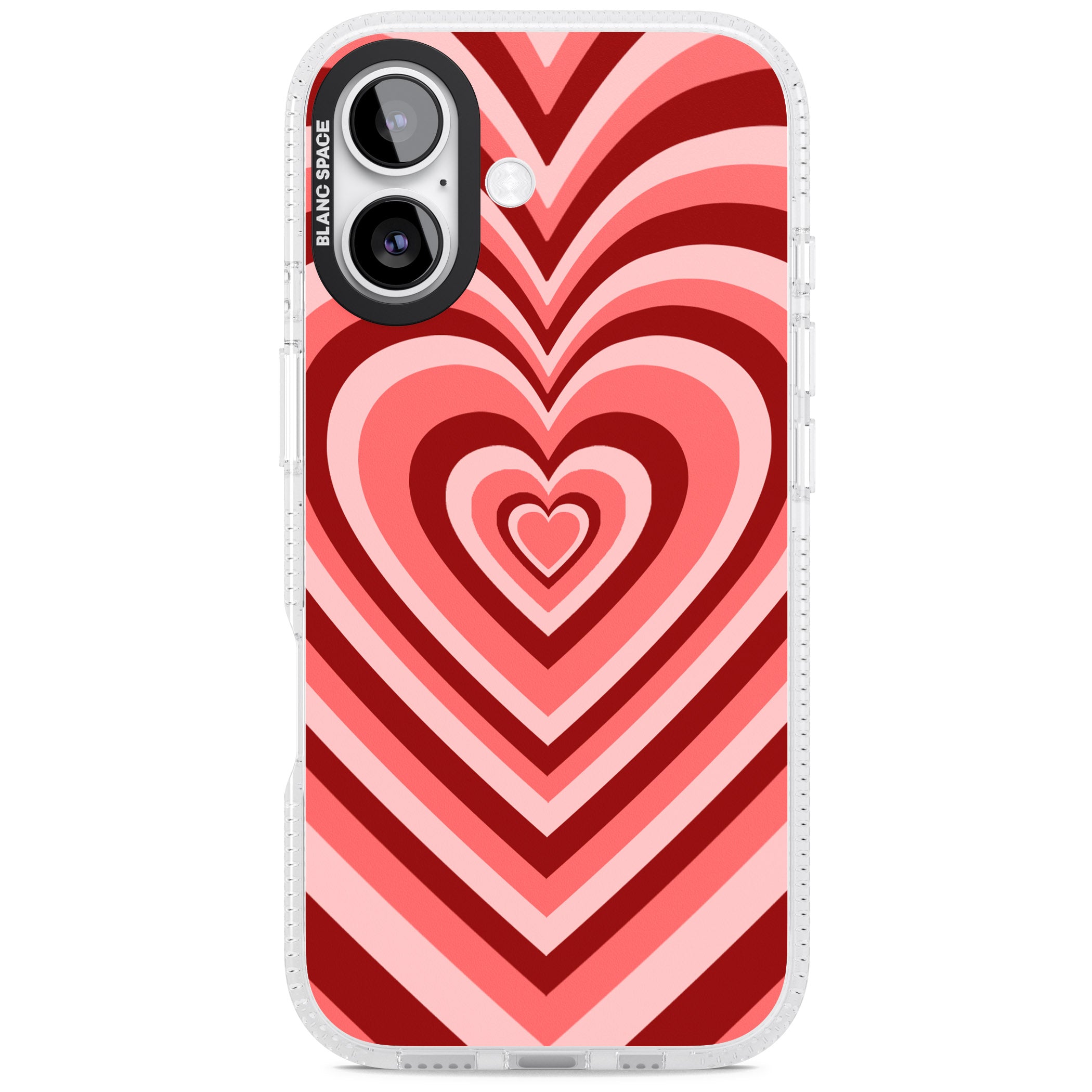 Red Heart Illusion iPhone 17 Impact Air Clear Phone Case