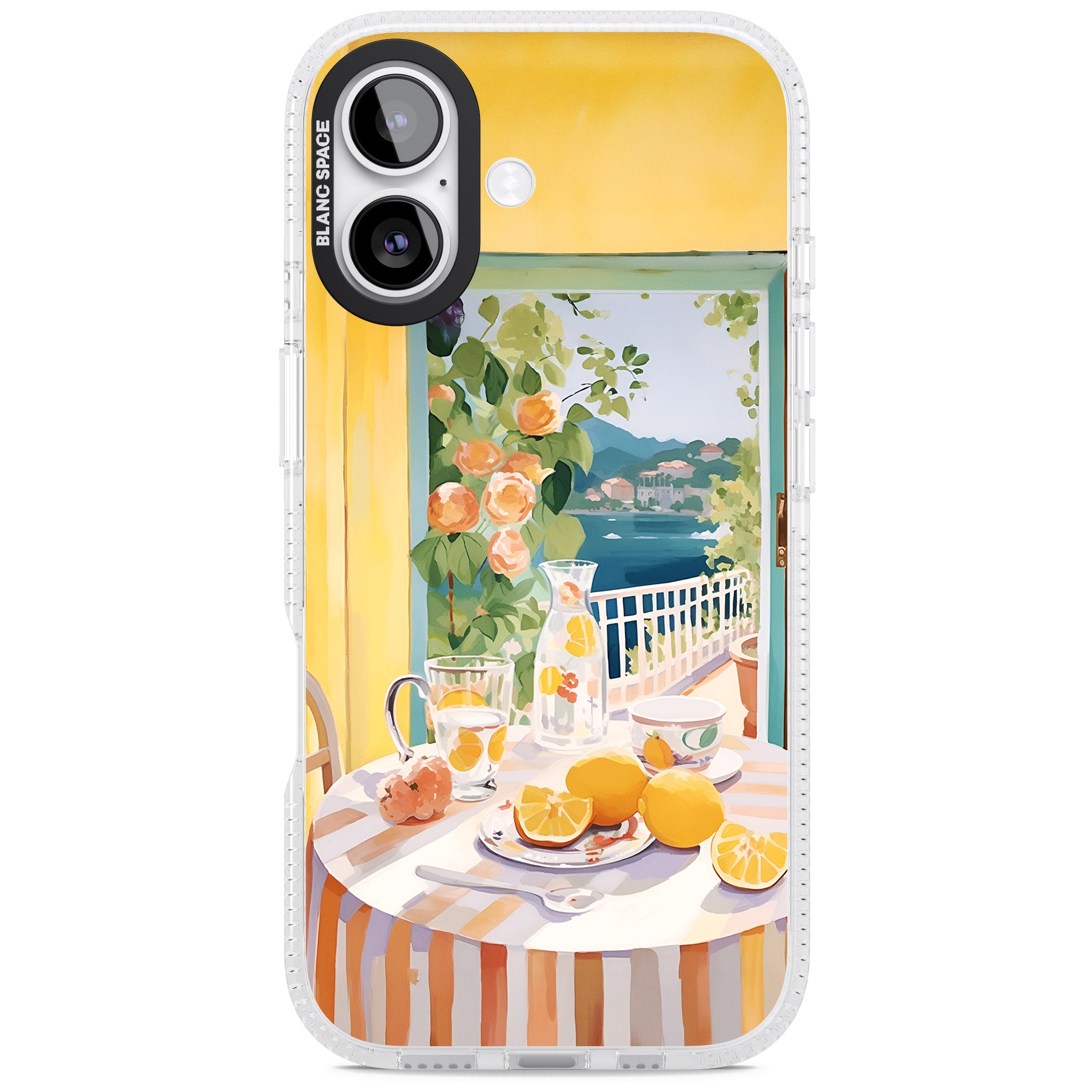 Amalfi Breakfast Balcony iPhone 17 Impact Air Clear Phone Case