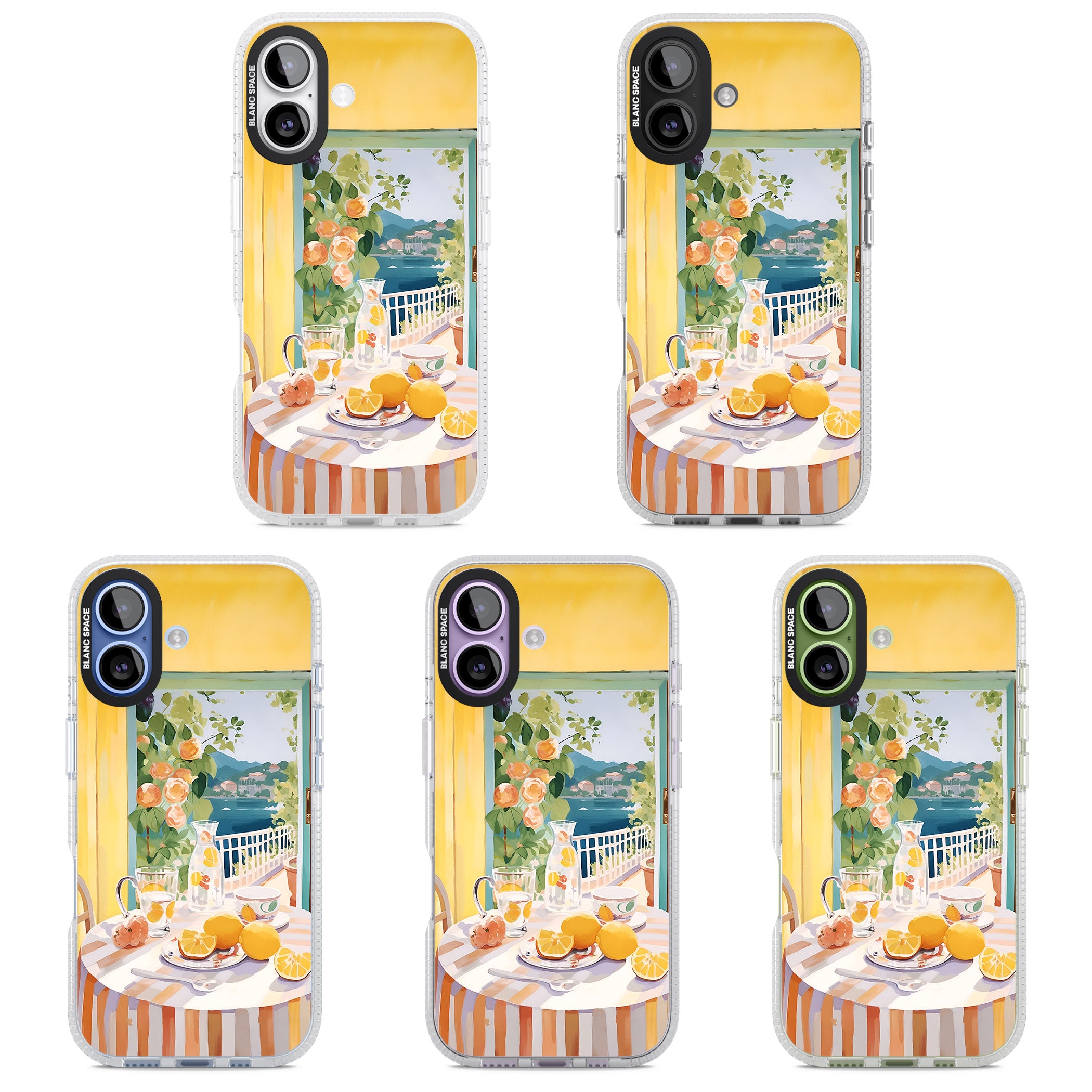 Amalfi Breakfast Balcony iPhone 17 Impact Air Clear Phone Case APT Impact Protection
