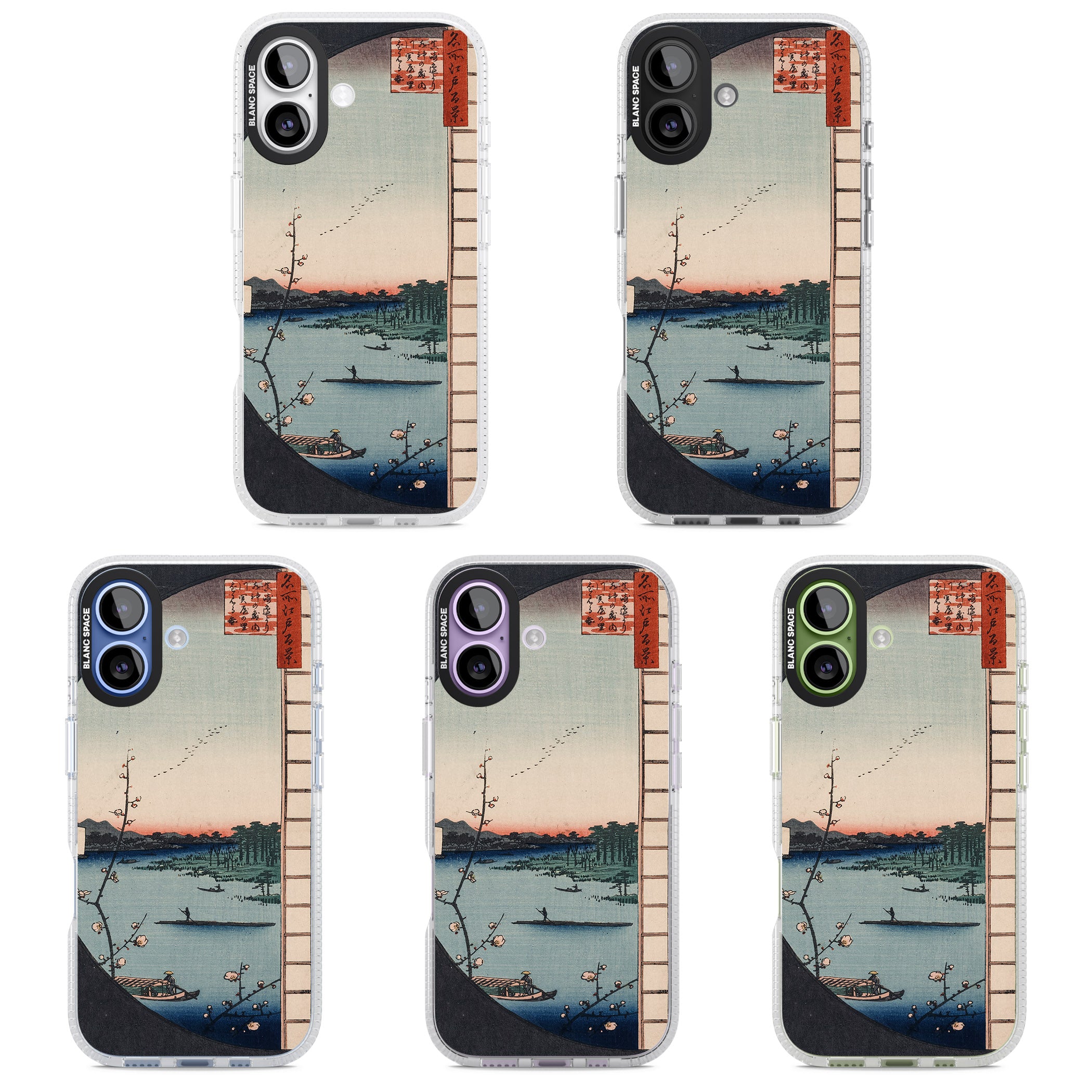 Vintage Japanese Illustrations Lake At Sunset iPhone 17 Impact Air Clear Phone Case APT Impact Protection