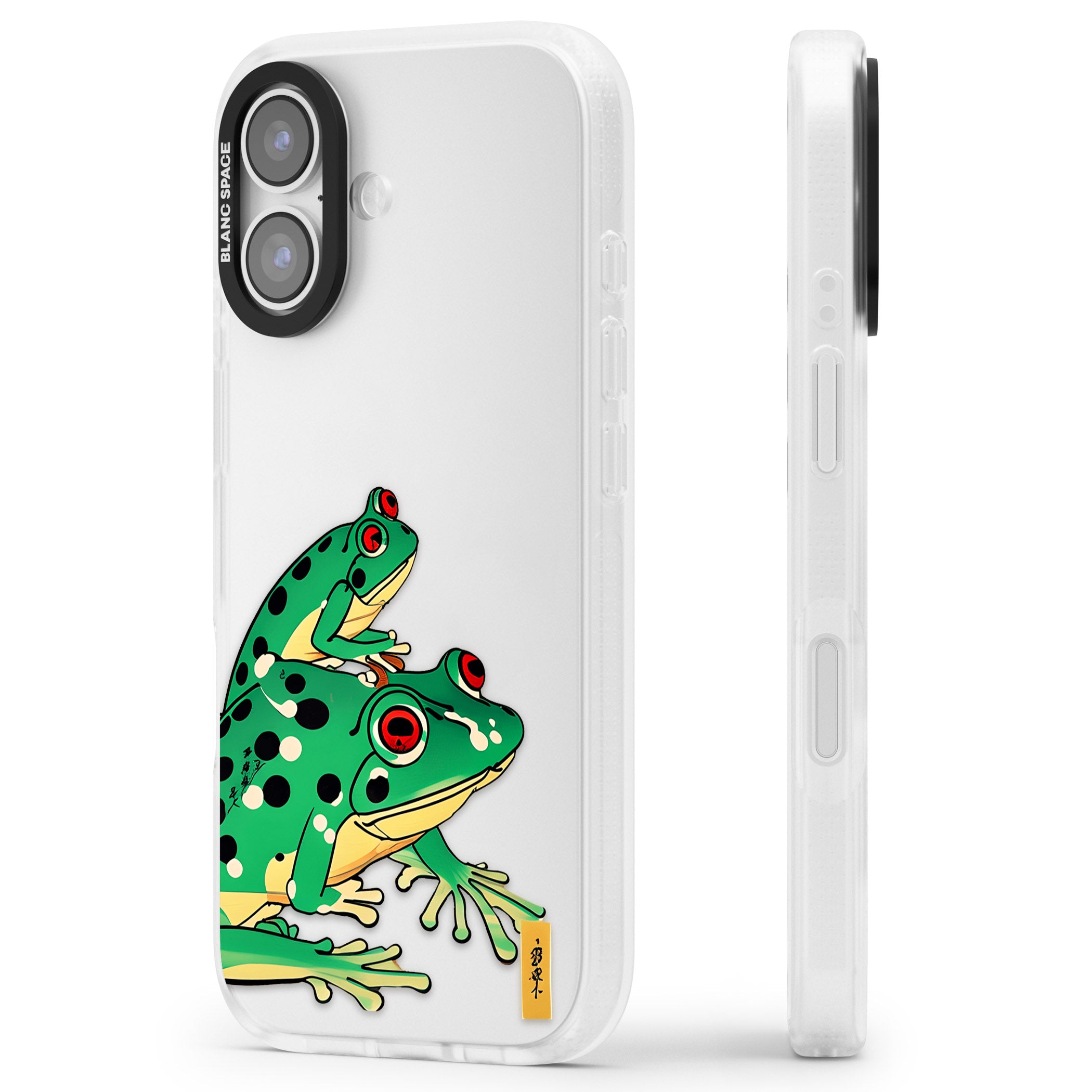 Matsumoto Hoji Frog Green iPhone 17 Impact Air Clear Phone Case Side Profile