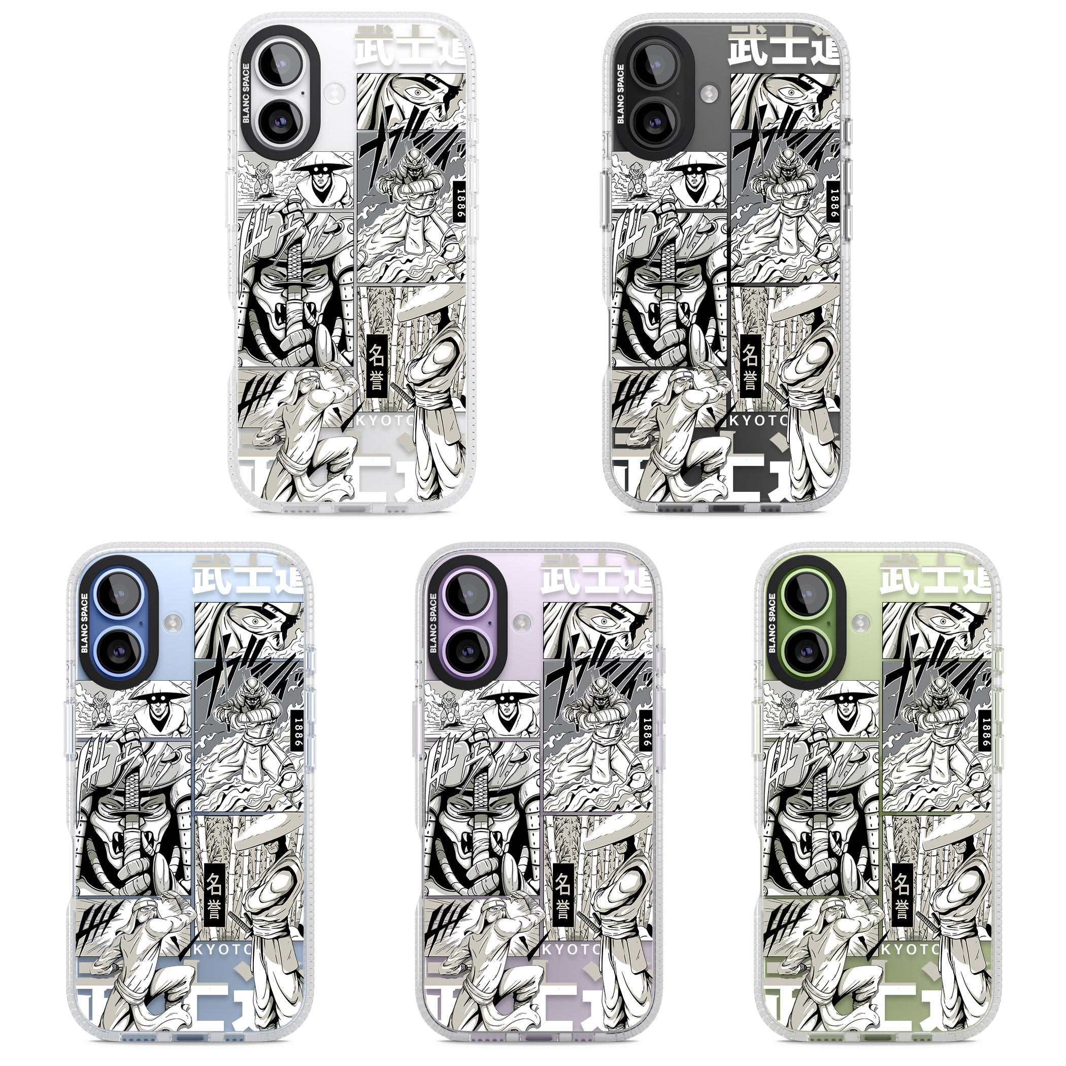 Greyscale Anime Comic iPhone 17 Impact Air Clear Phone Case APT Impact Protection