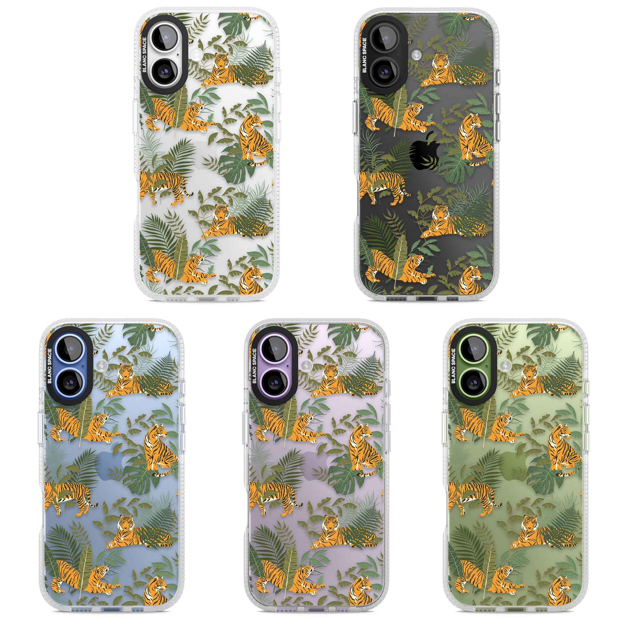 Tiger & Fern Jungle iPhone 17 Impact Air Clear Phone Case APT Impact Protection
