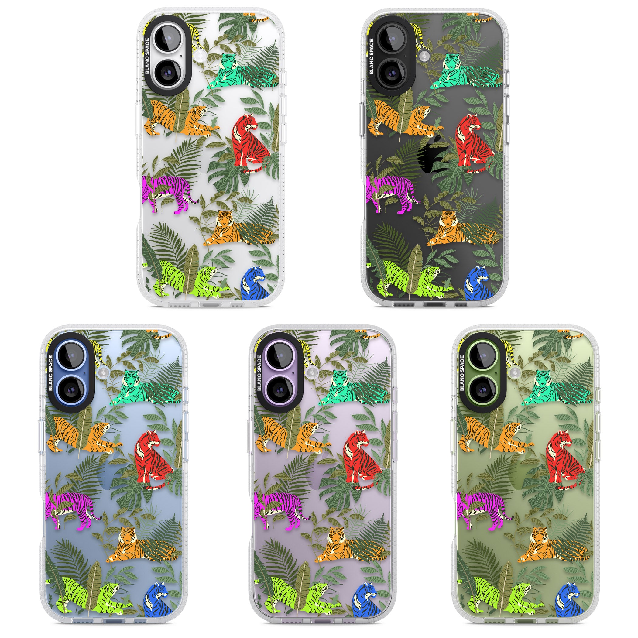 Colorful Jungle Tiger iPhone 17 Impact Air Clear Phone Case APT Impact Protection