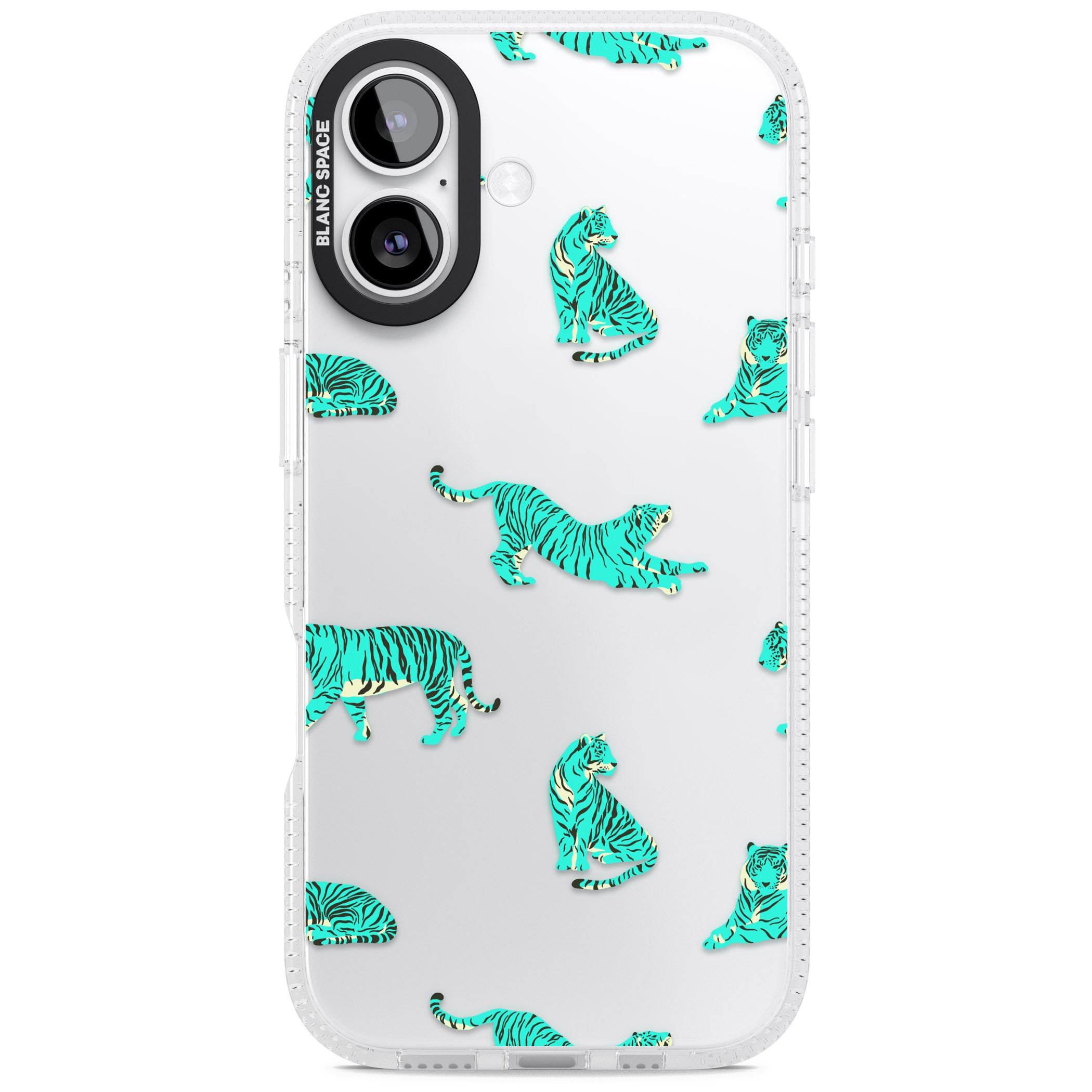 Turquoise Tiger iPhone 17 Impact Air Clear Phone Case