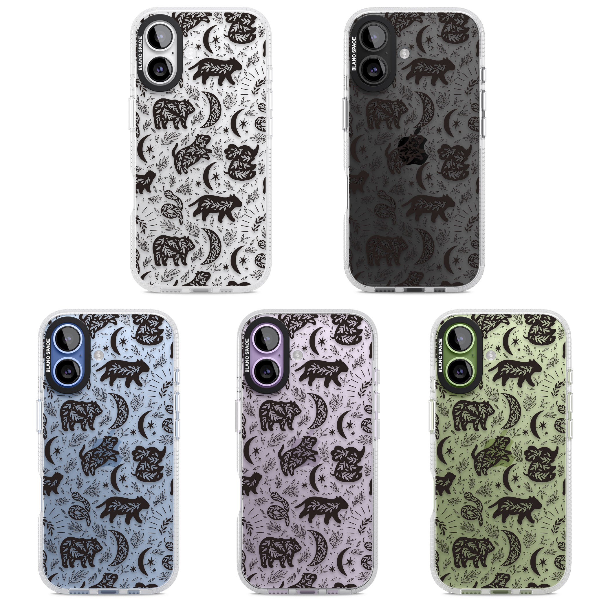 Midnight Forest Animals iPhone 17 Impact Air Clear Phone Case APT Impact Protection