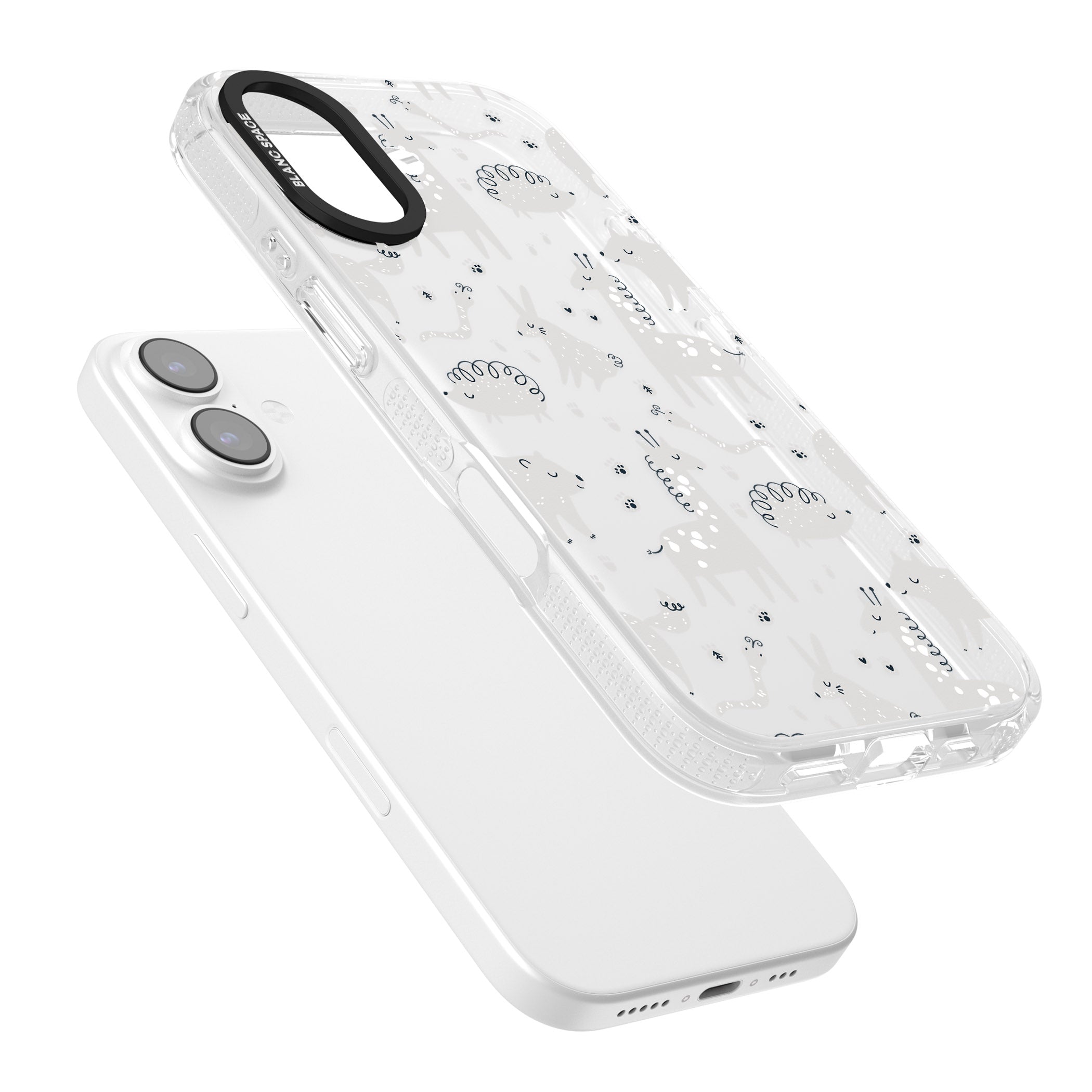 Monochrome Animal Party iPhone 17 Impact Air Clear Phone Case Colours