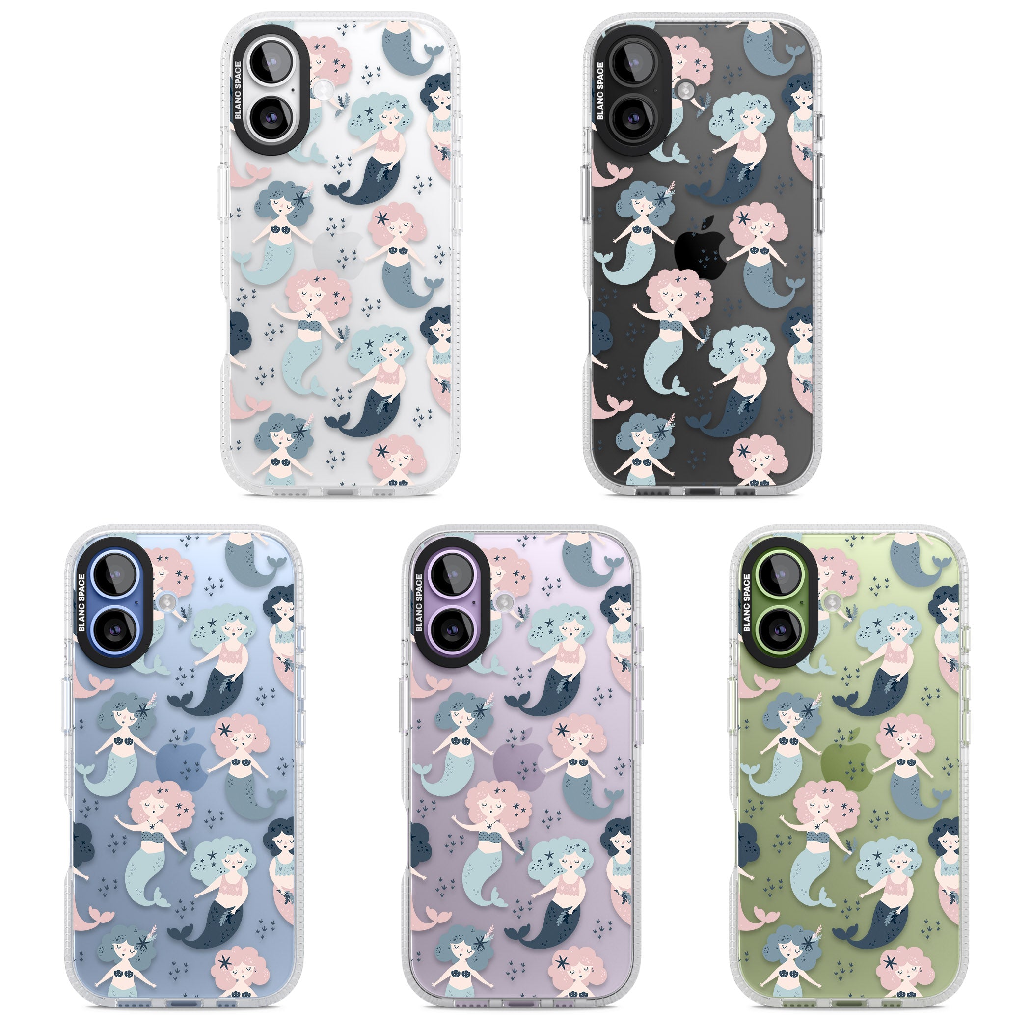 Pastel Mermaids iPhone 17 Impact Air Clear Phone Case APT Impact Protection