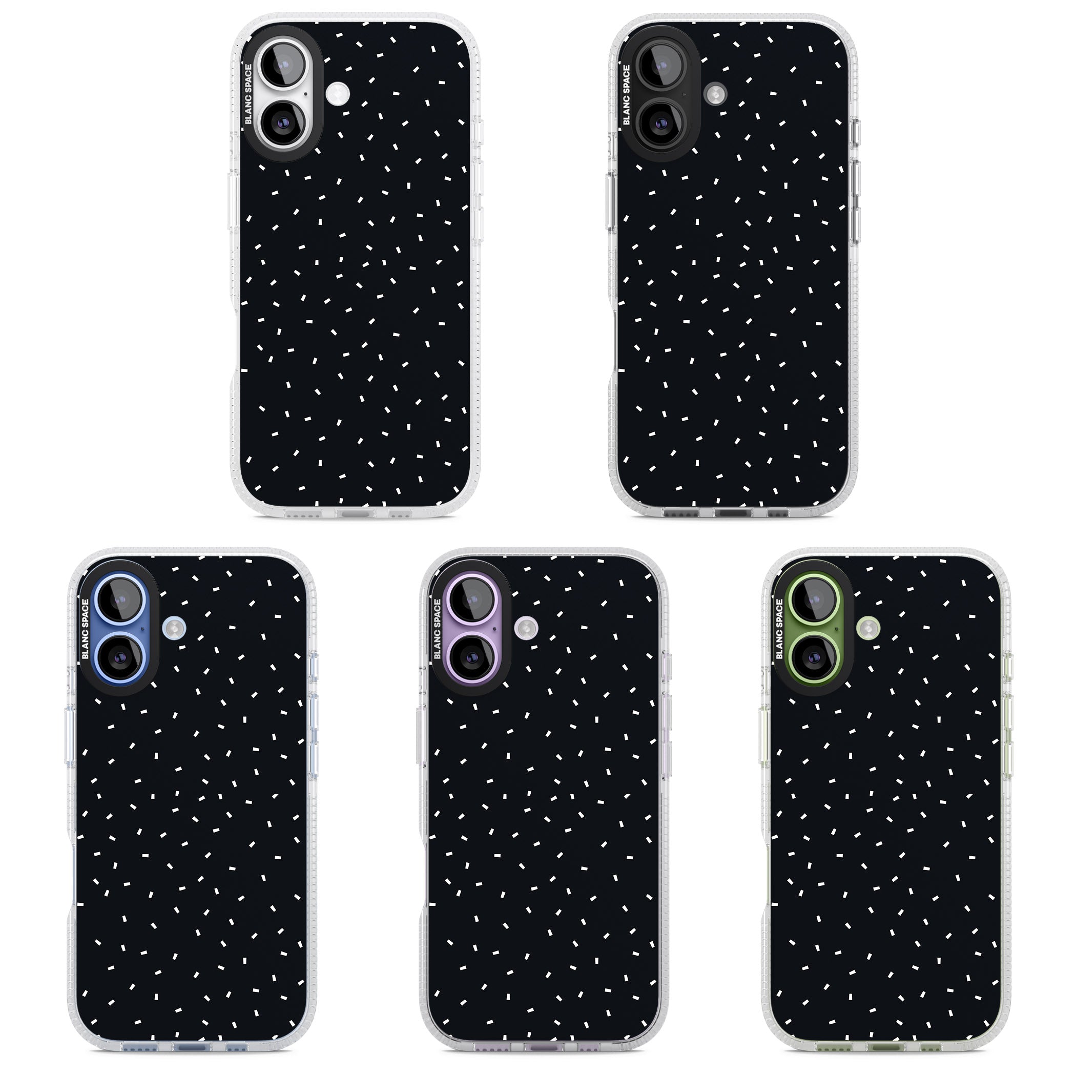 Confetti (Black) iPhone 17 Impact Air Clear Phone Case APT Impact Protection