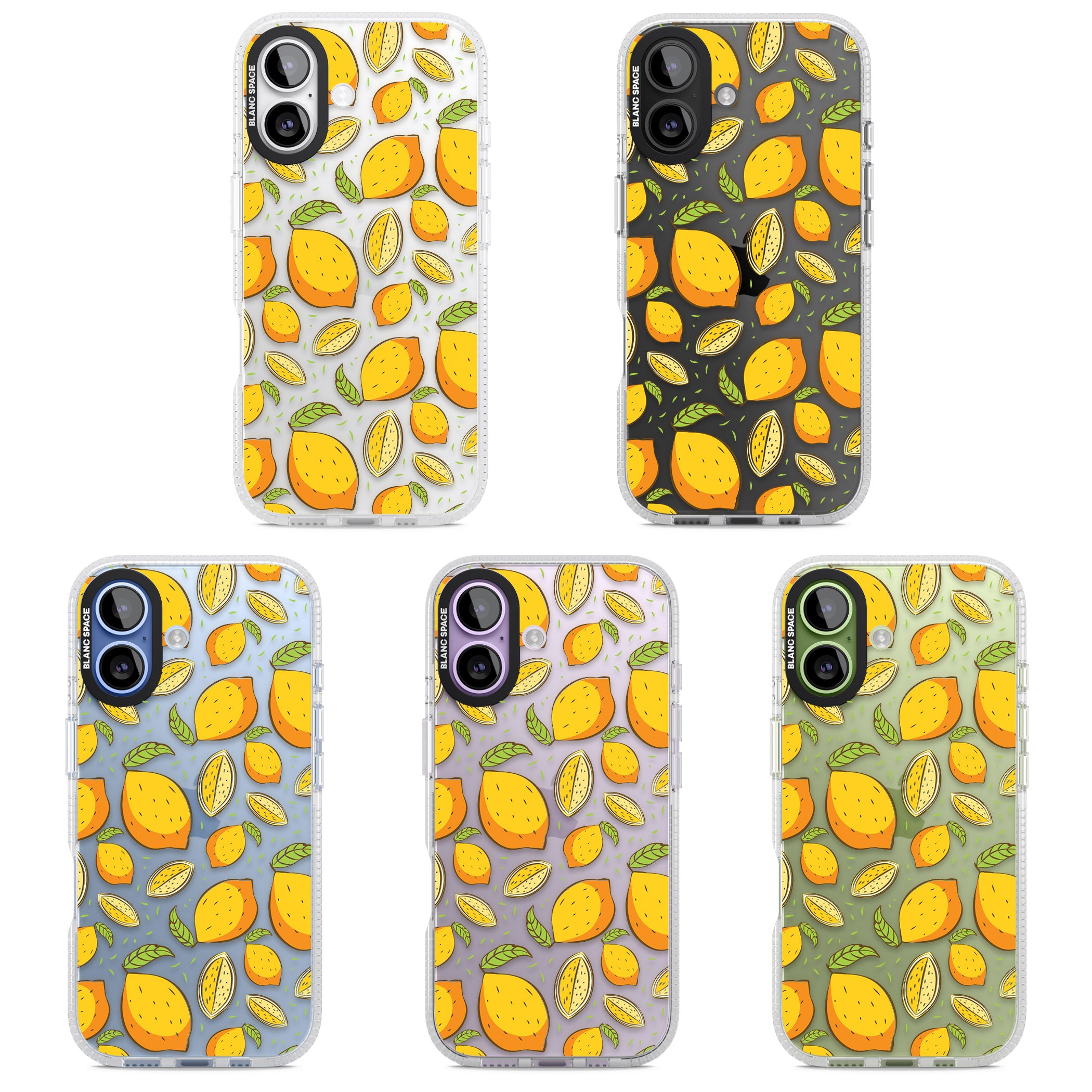 Lemon Pattern iPhone 17 Impact Air Clear Phone Case APT Impact Protection